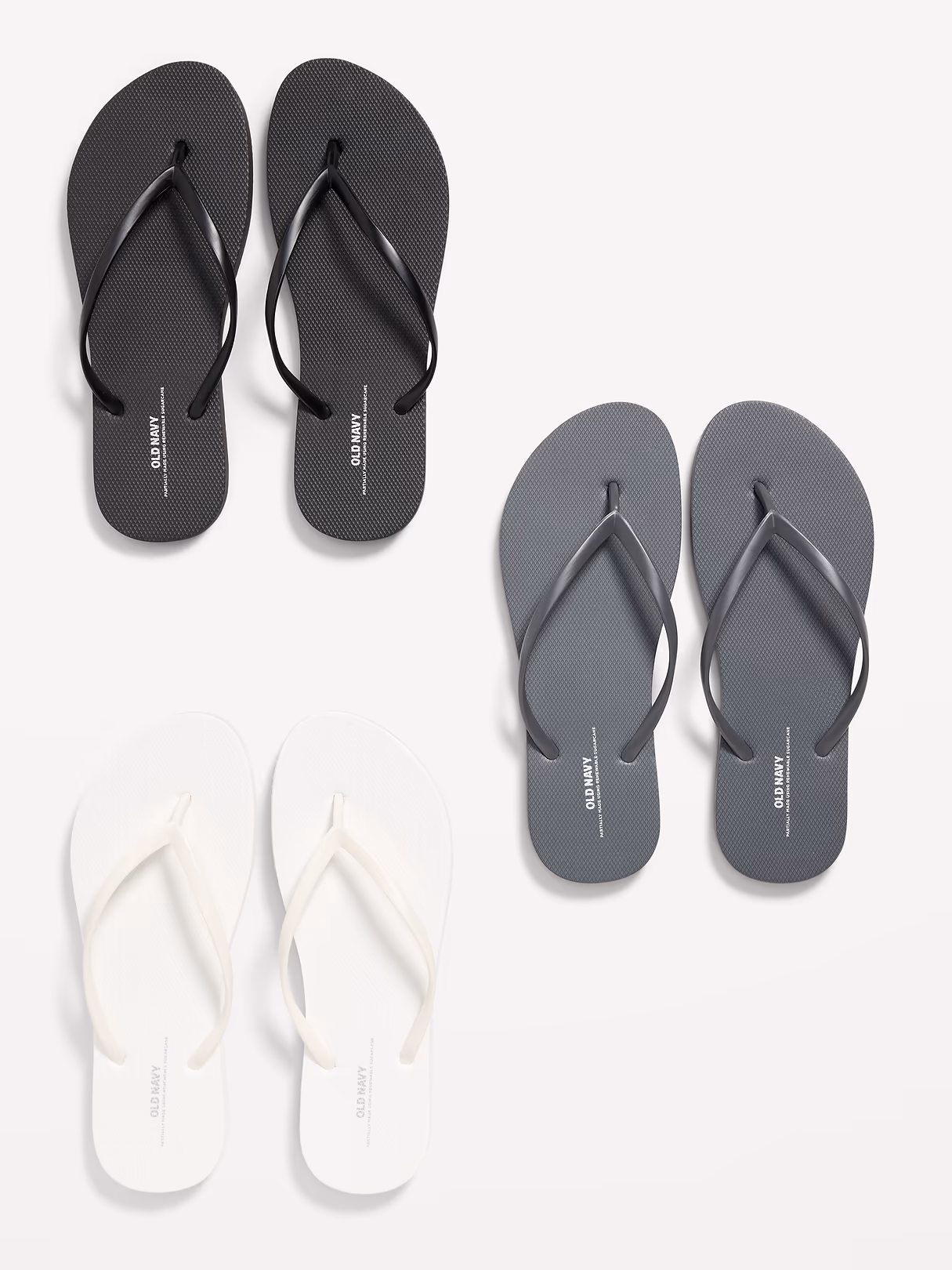 Flip-Flop Sandals 3-Pack (Partially Plant-Based) - Natural Combo