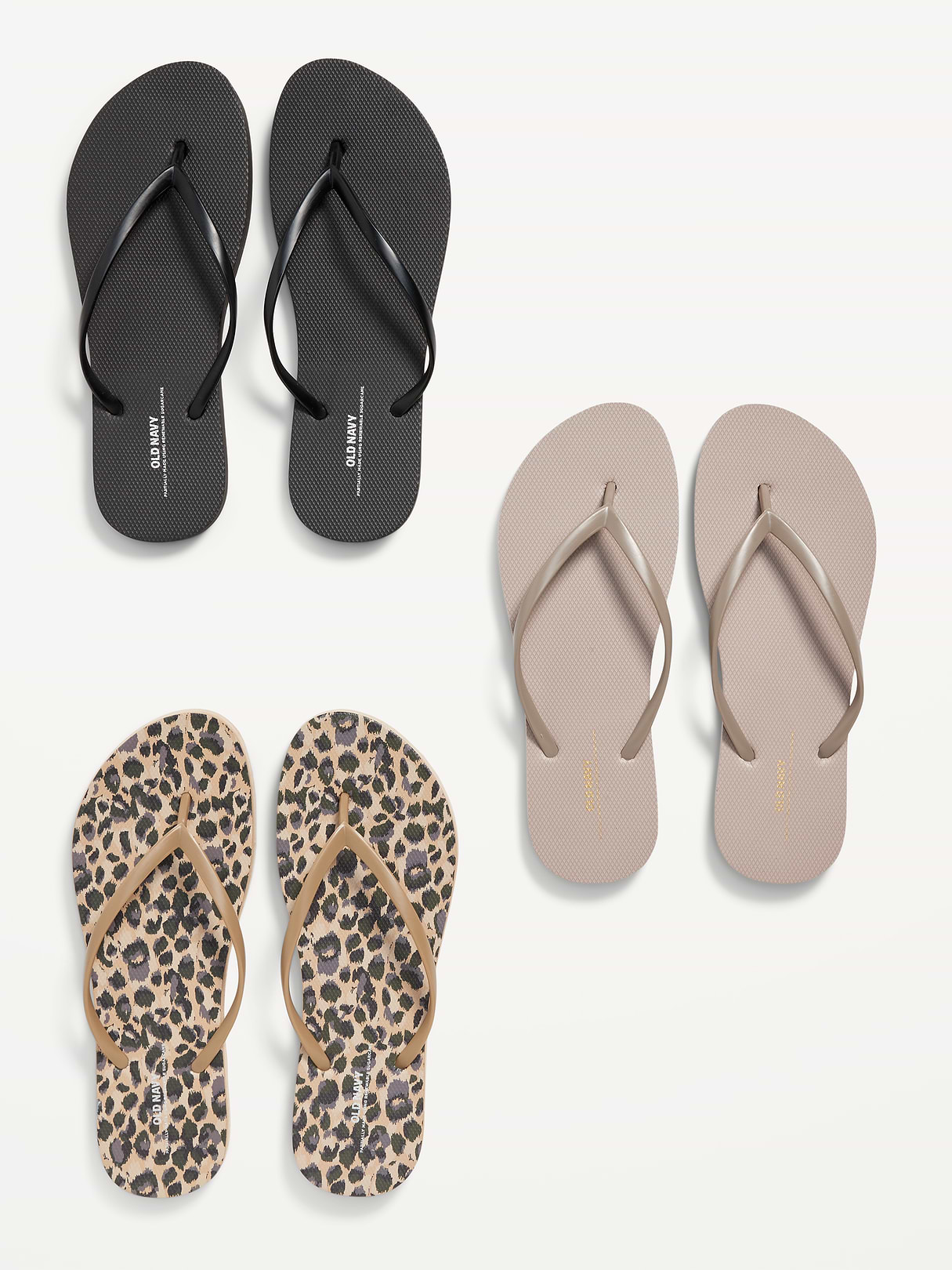 Flip-Flop Sandals 3-Pack (Partially Plant-Based) - Big Leopard