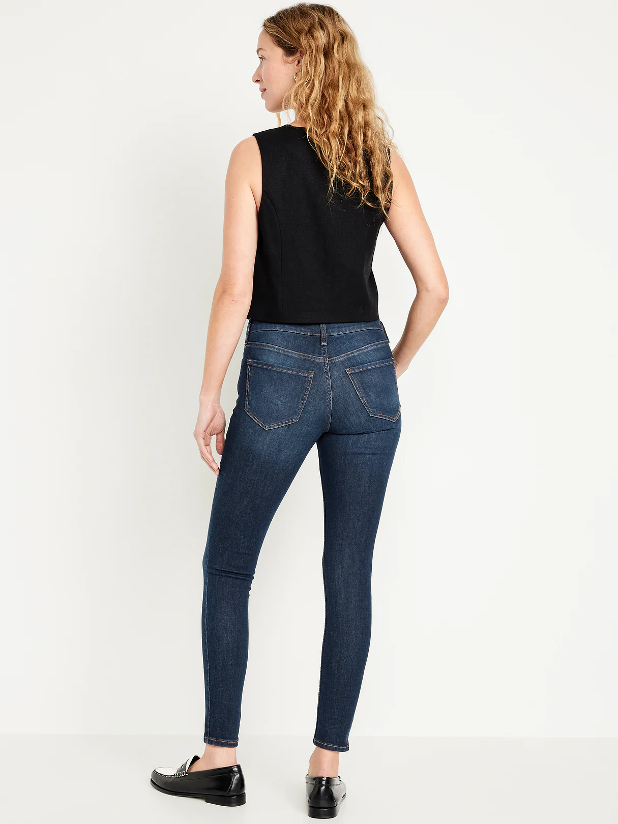Mid-Rise Rockstar Super-Skinny Jeans - Dark Wash