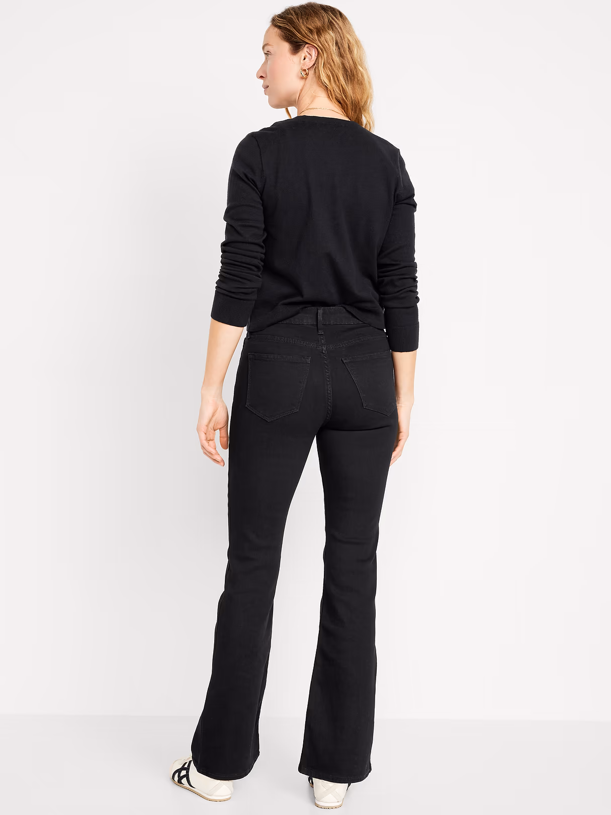 High-Waisted Wow Flare Jeans - Black Jack