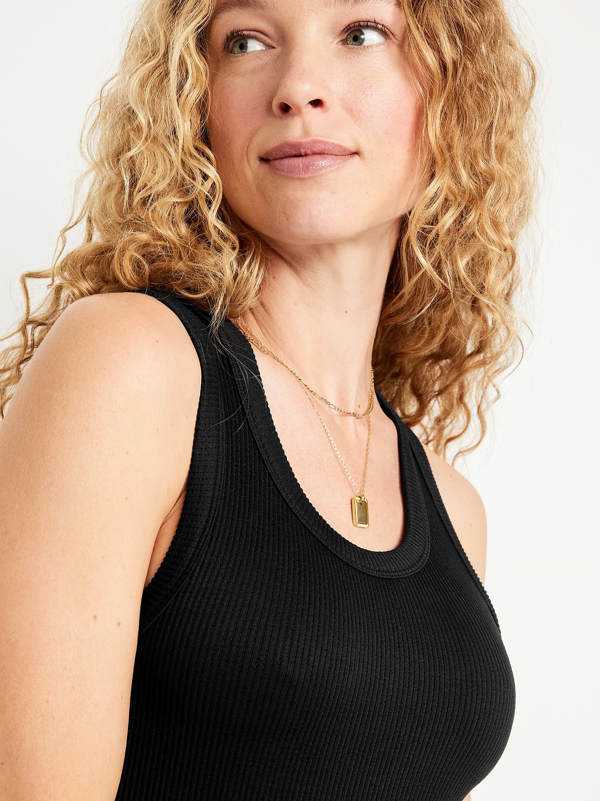 Exhale Seamless Fitted Rib Tank - Black