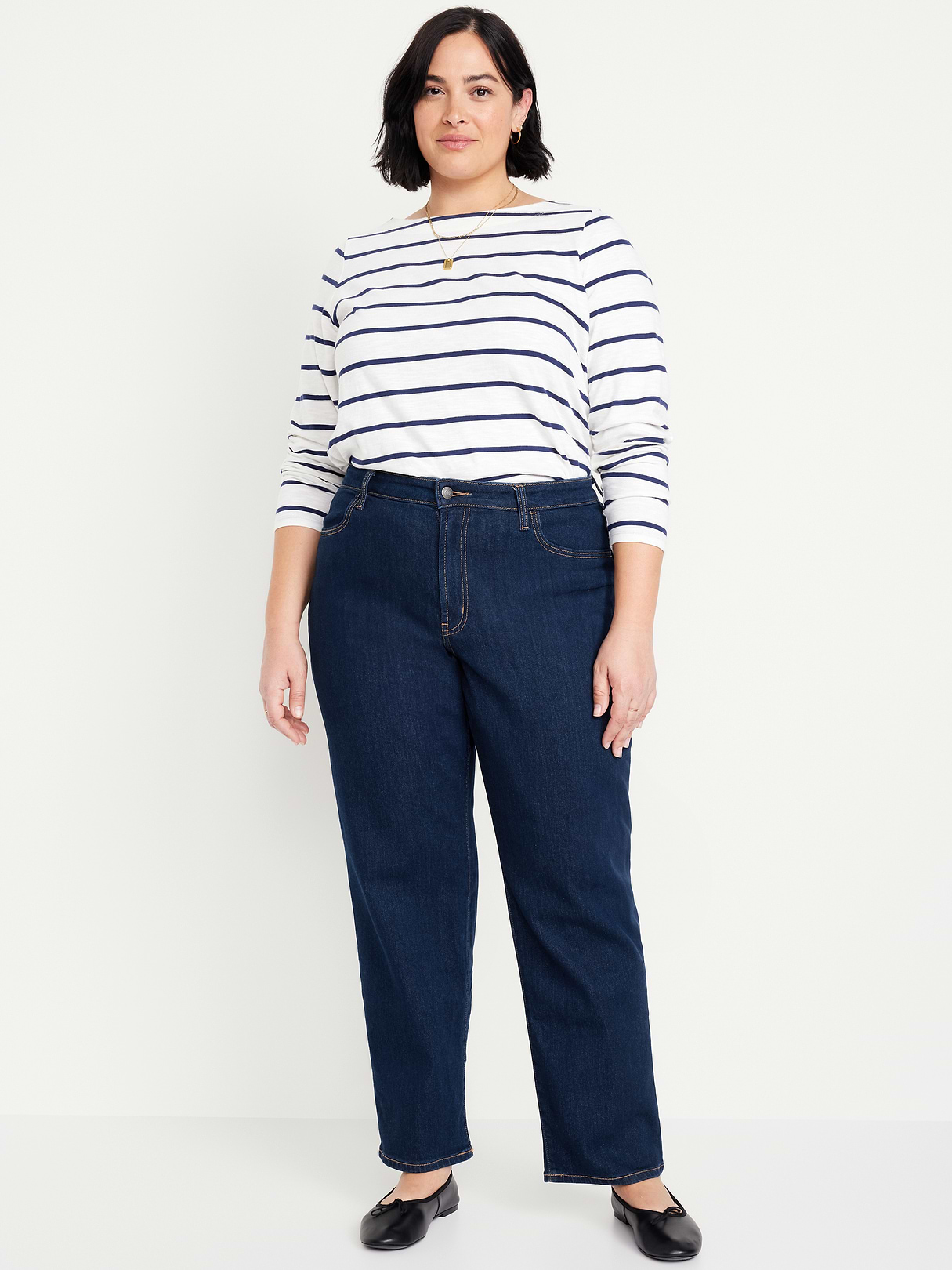 High-Waisted Wow Loose Jeans - Dark Wash