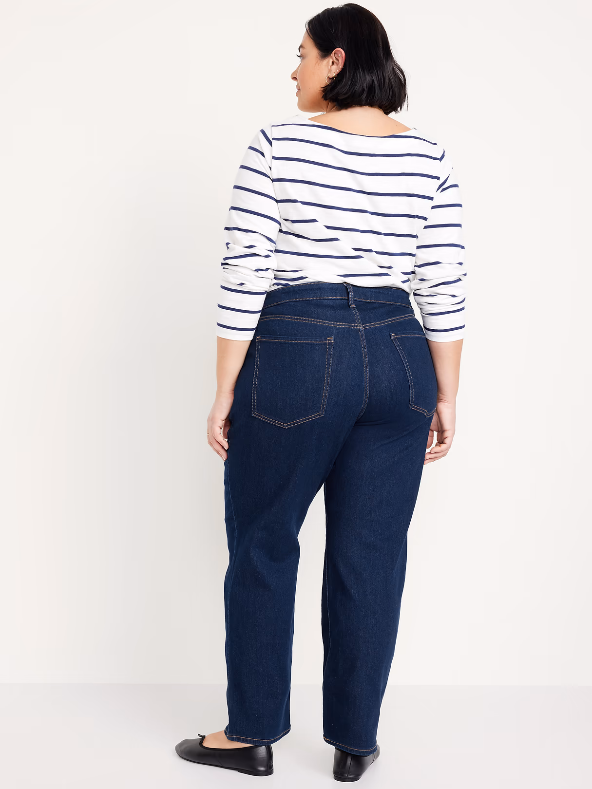 High-Waisted Wow Loose Jeans - Dark Wash