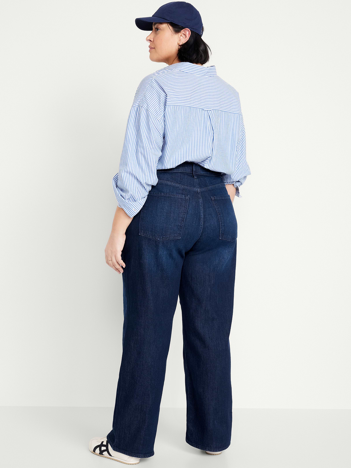 High-Waisted Wow Wide-Leg Jeans - Dark Wash