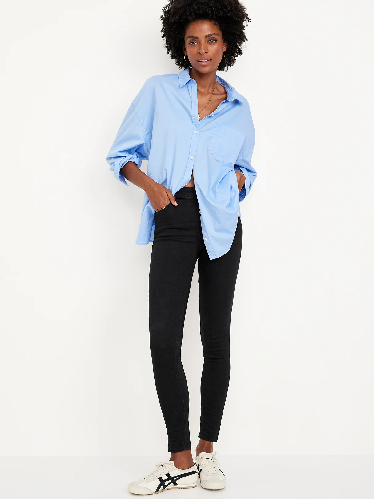 High-Waisted Wow Super-Skinny Jeans - Black Wash
