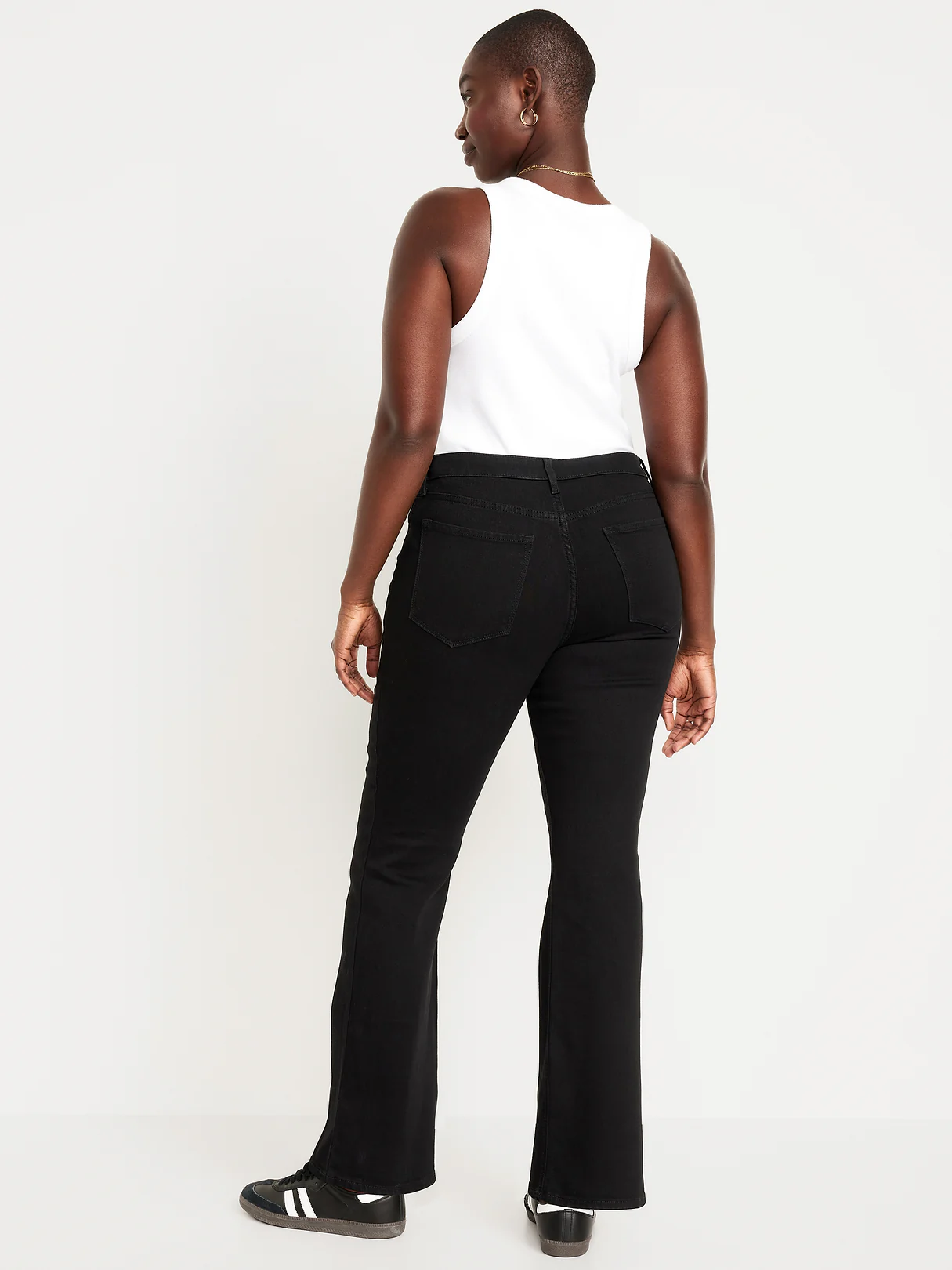 High-Waisted Wow Flare Jeans - Black Jack
