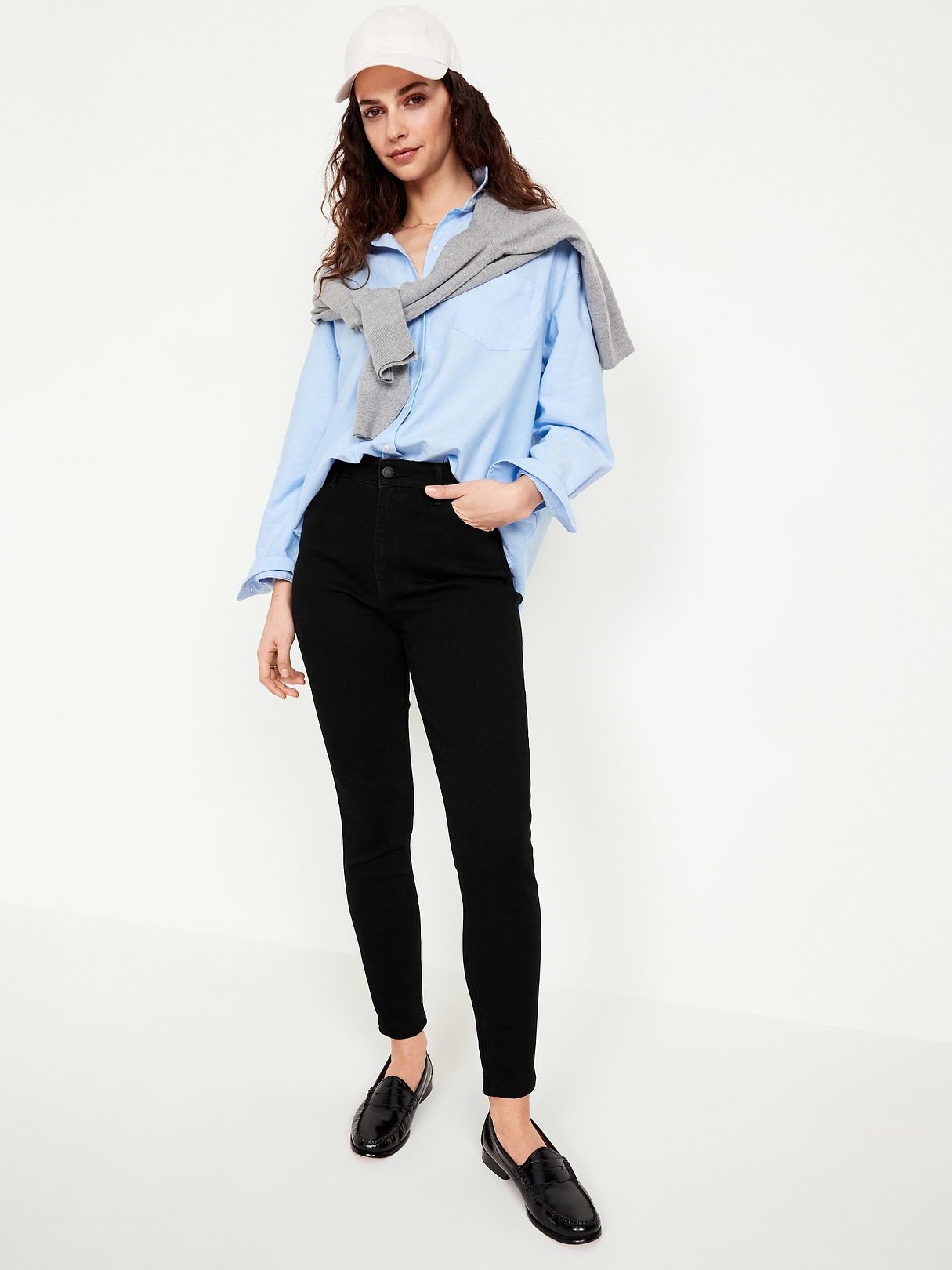 High-Waisted Wow Super-Skinny Jeans - Black Wash