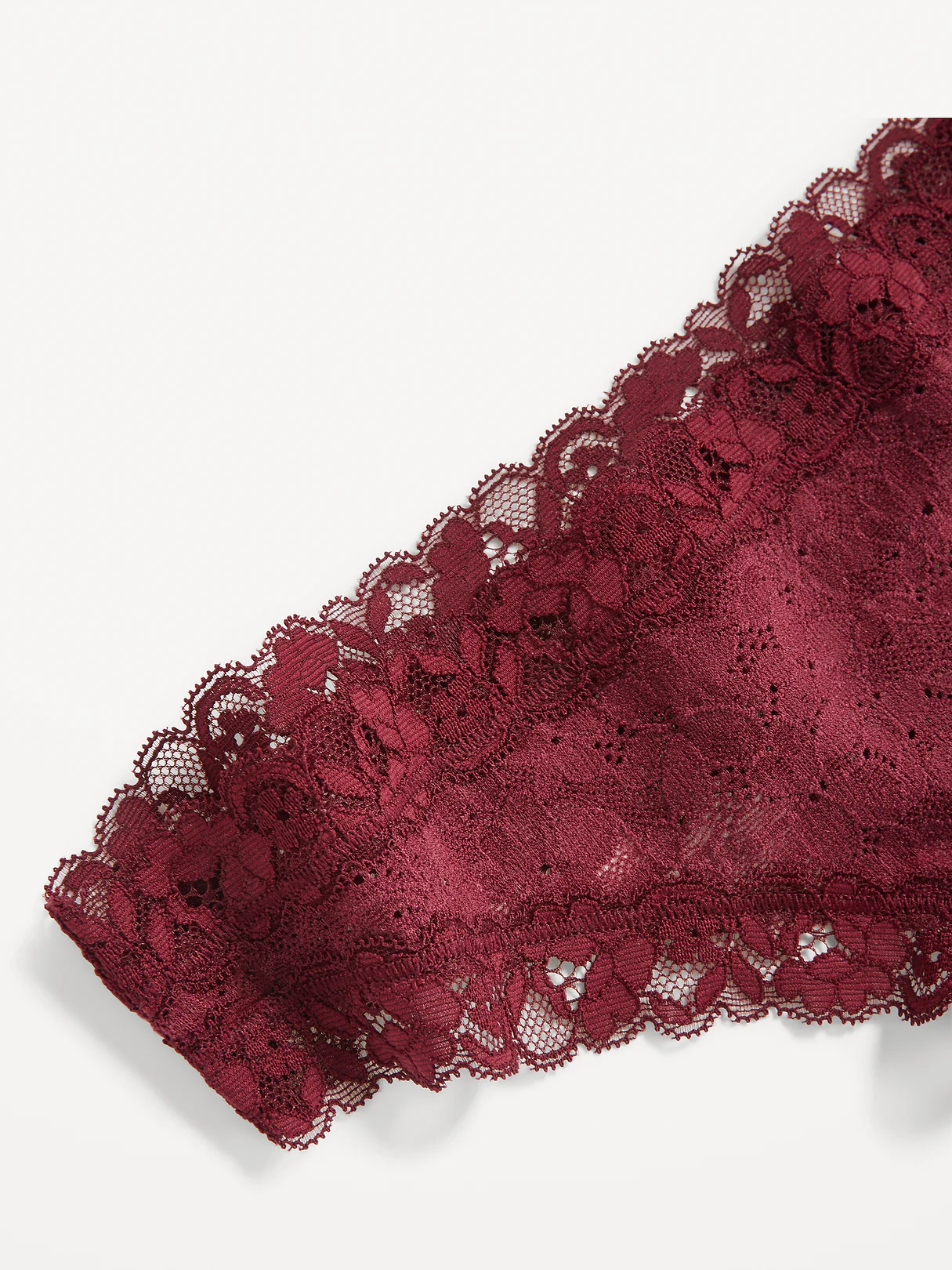 Lace Thong Underwear - Burgundy