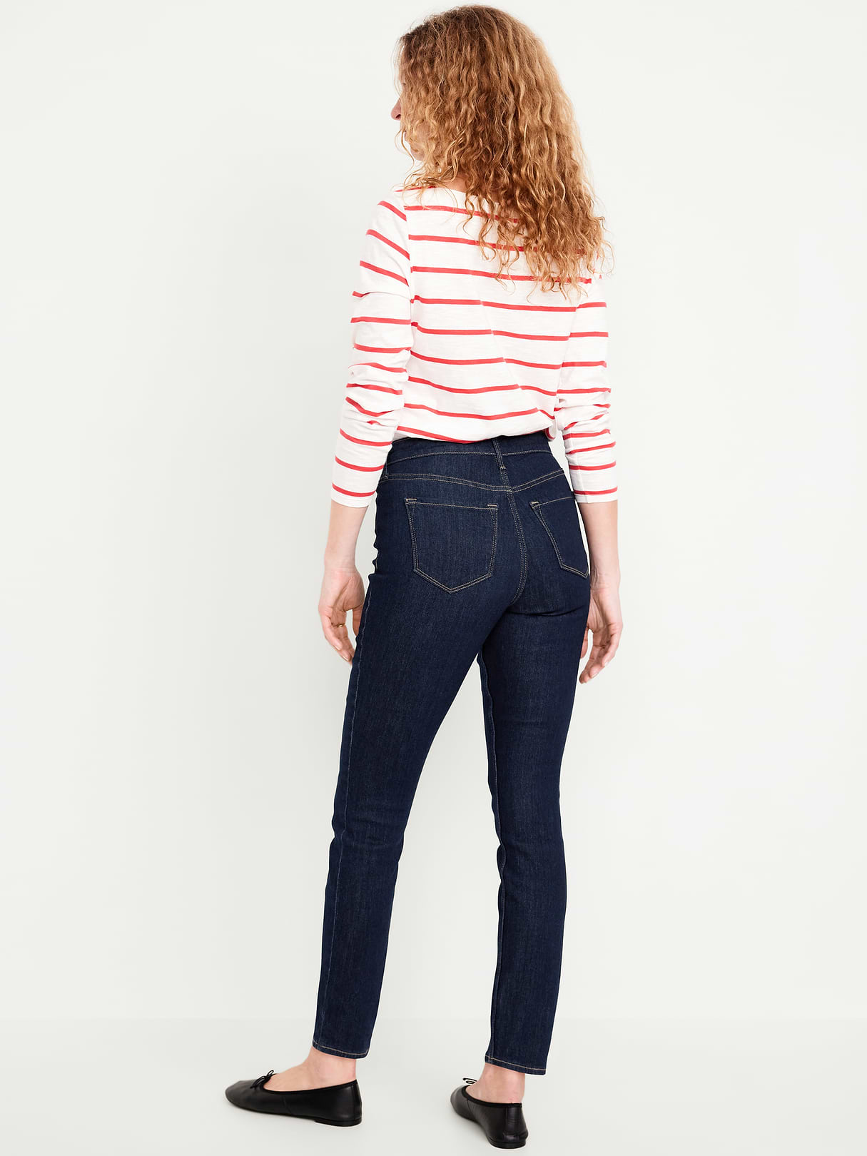 High-Waisted Wow Straight Ankle Jeans - Dark Wash