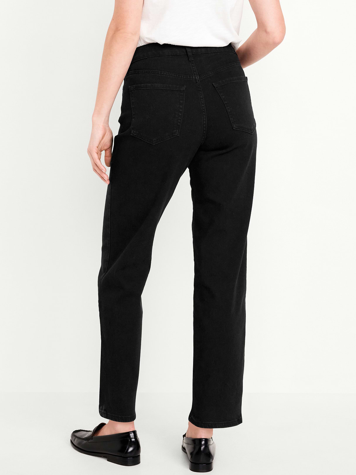 High-Waisted Wow Loose Jeans - Black Wash