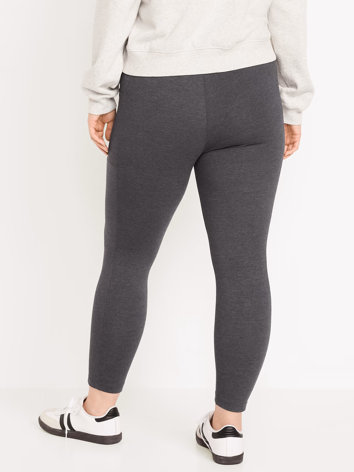 High-Waisted Fashion Layering 7/8 Legging - Dark Heather Gray