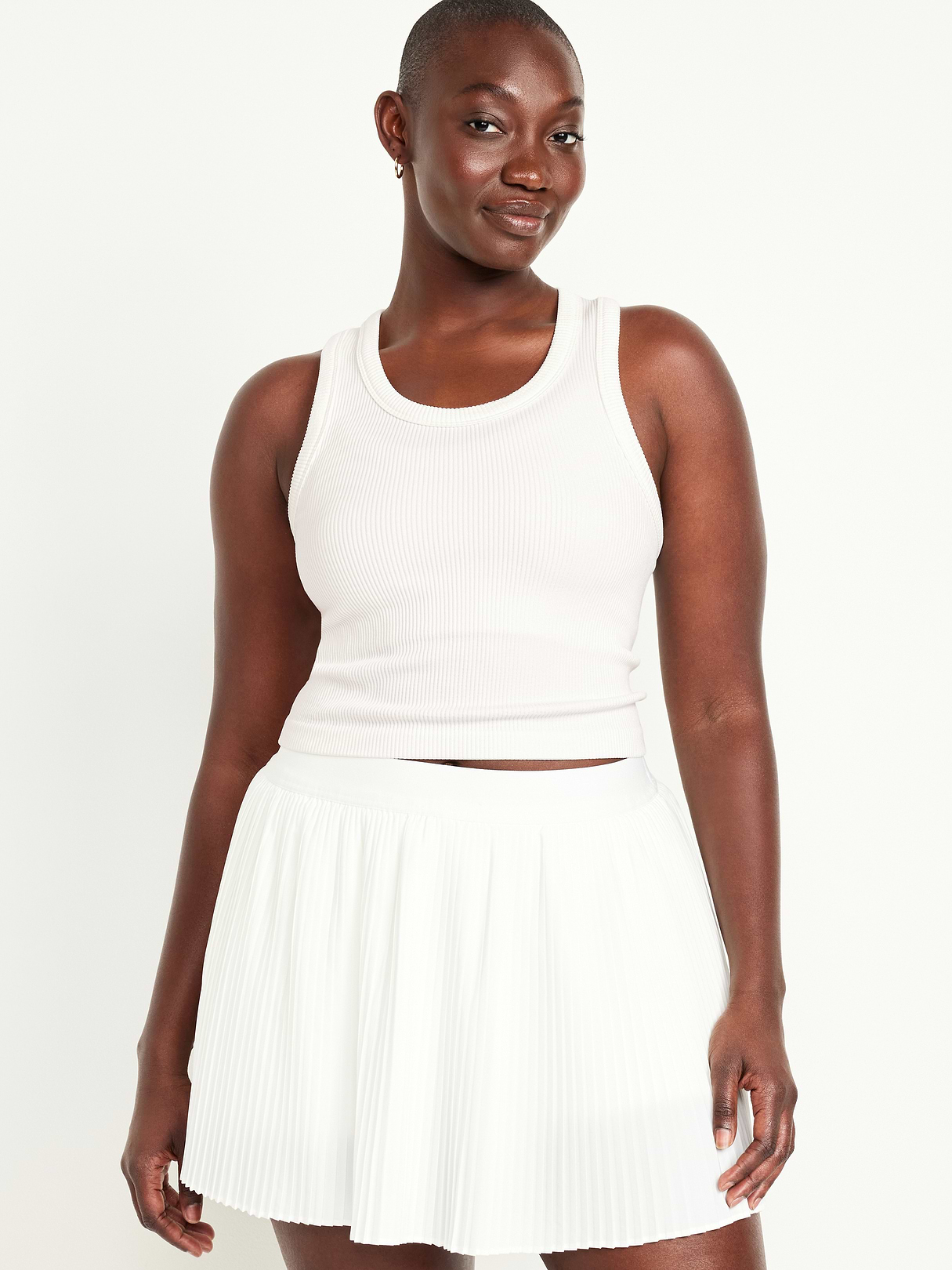 Exhale Seamless Fitted Rib Tank - Magnolia
