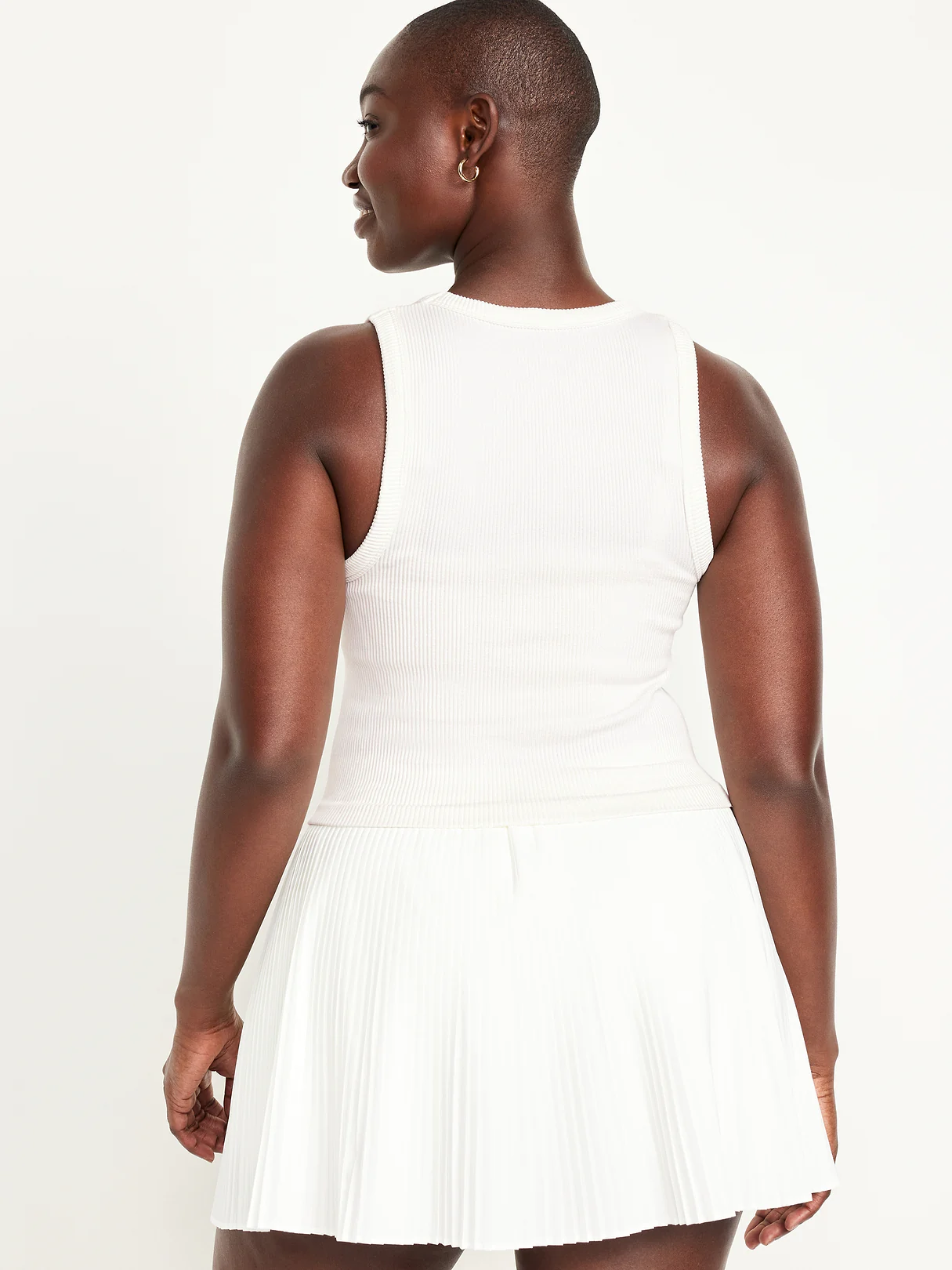 Exhale Seamless Fitted Rib Tank - Magnolia