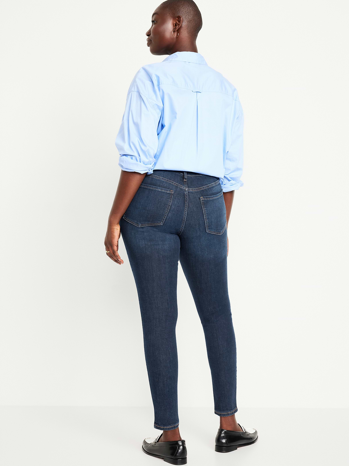 Mid-Rise Rockstar Super-Skinny Jeans - Dark Wash