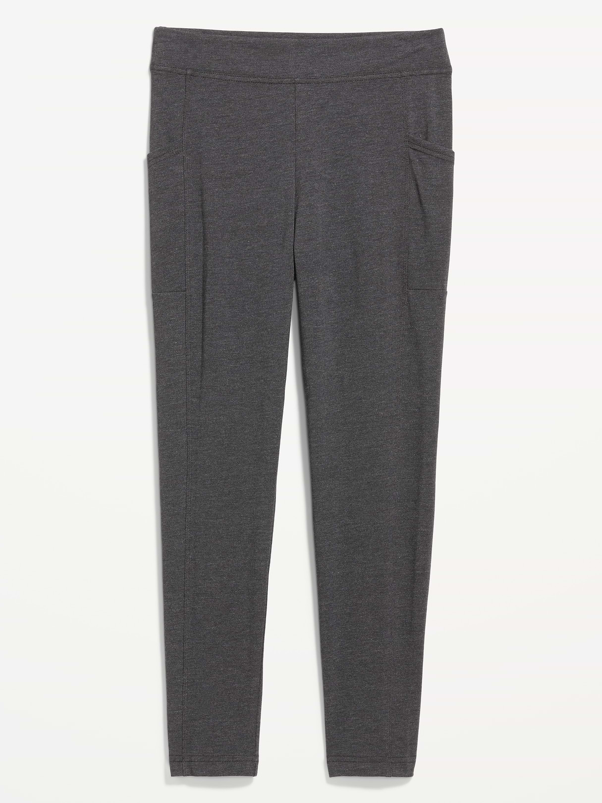High-Waisted Fashion Layering 7/8 Legging - Dark Heather Gray