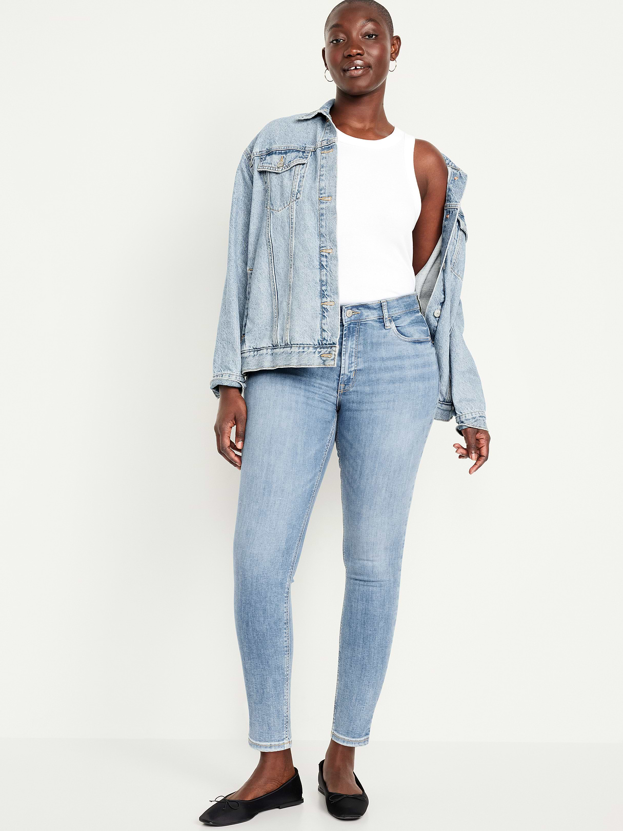 Mid-Rise Rockstar Super-Skinny Jeans - Faded Light Wash