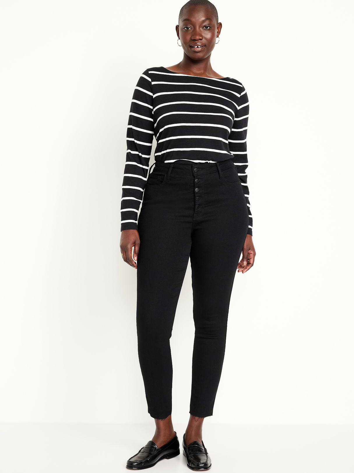 Extra High-Waisted Rockstar 360° Stretch Super-Skinny Jeans - Black Wash