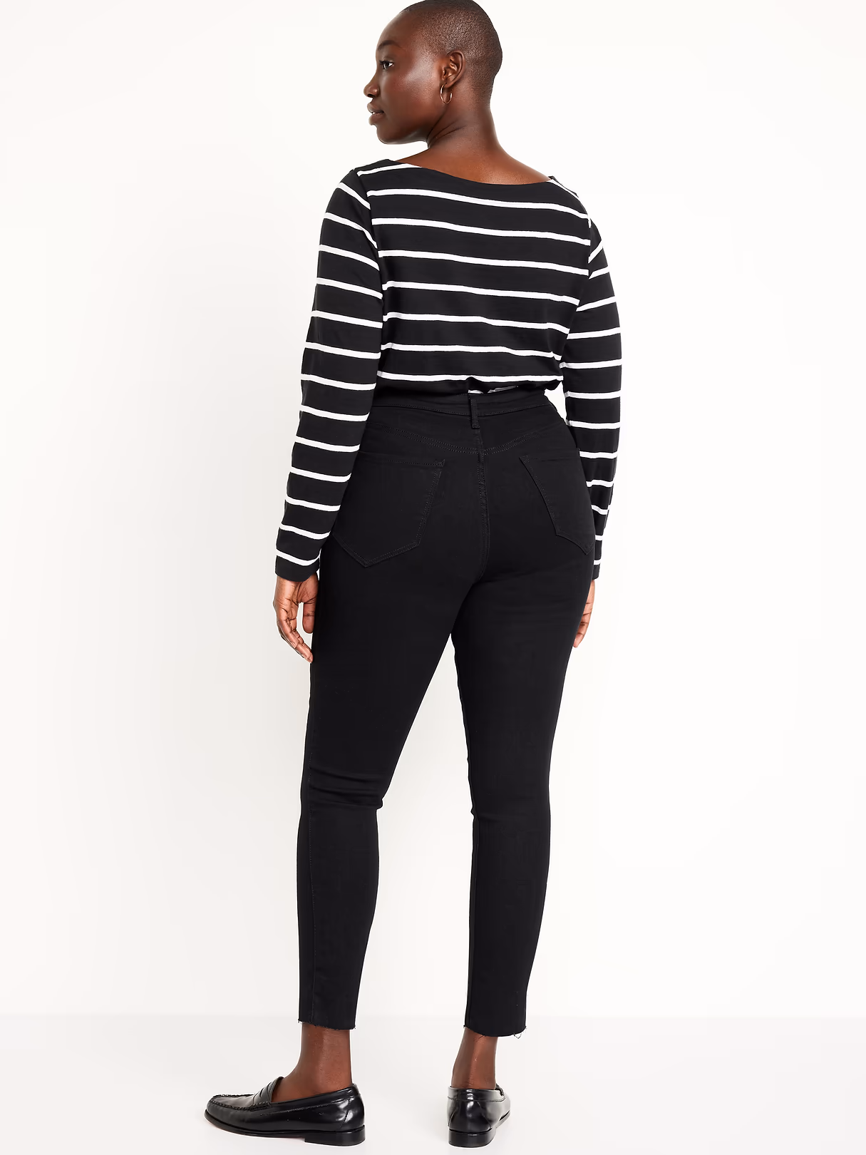 Extra High-Waisted Rockstar 360° Stretch Super-Skinny Jeans - Black Wash