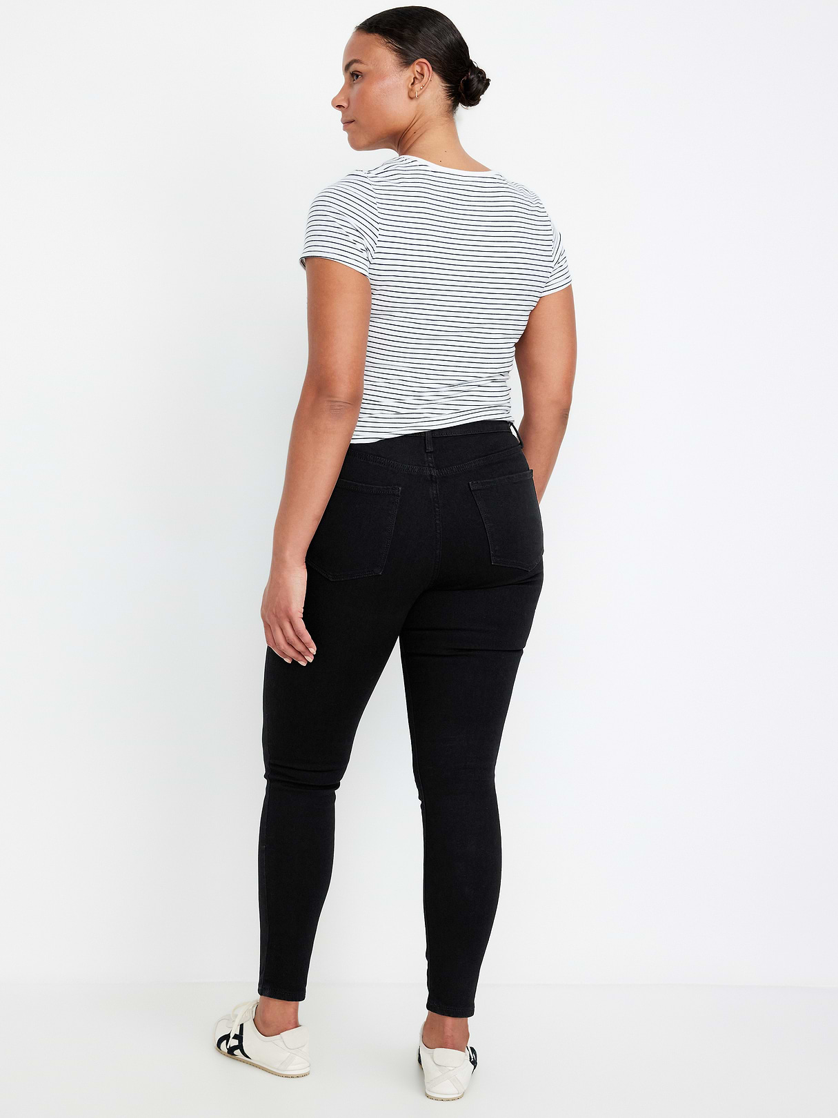 High-Waisted Wow Super-Skinny Jeans - Black Wash