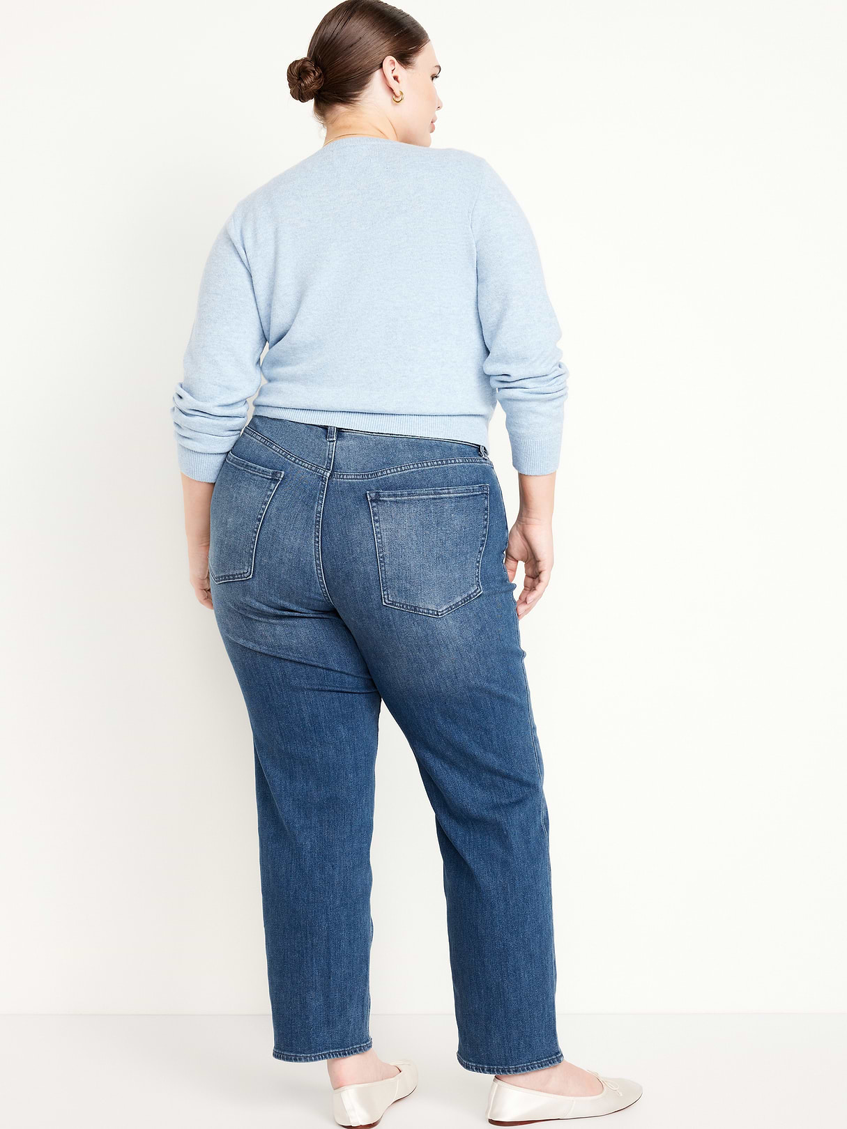 High-Waisted Wow Loose Jeans - Medium Wash