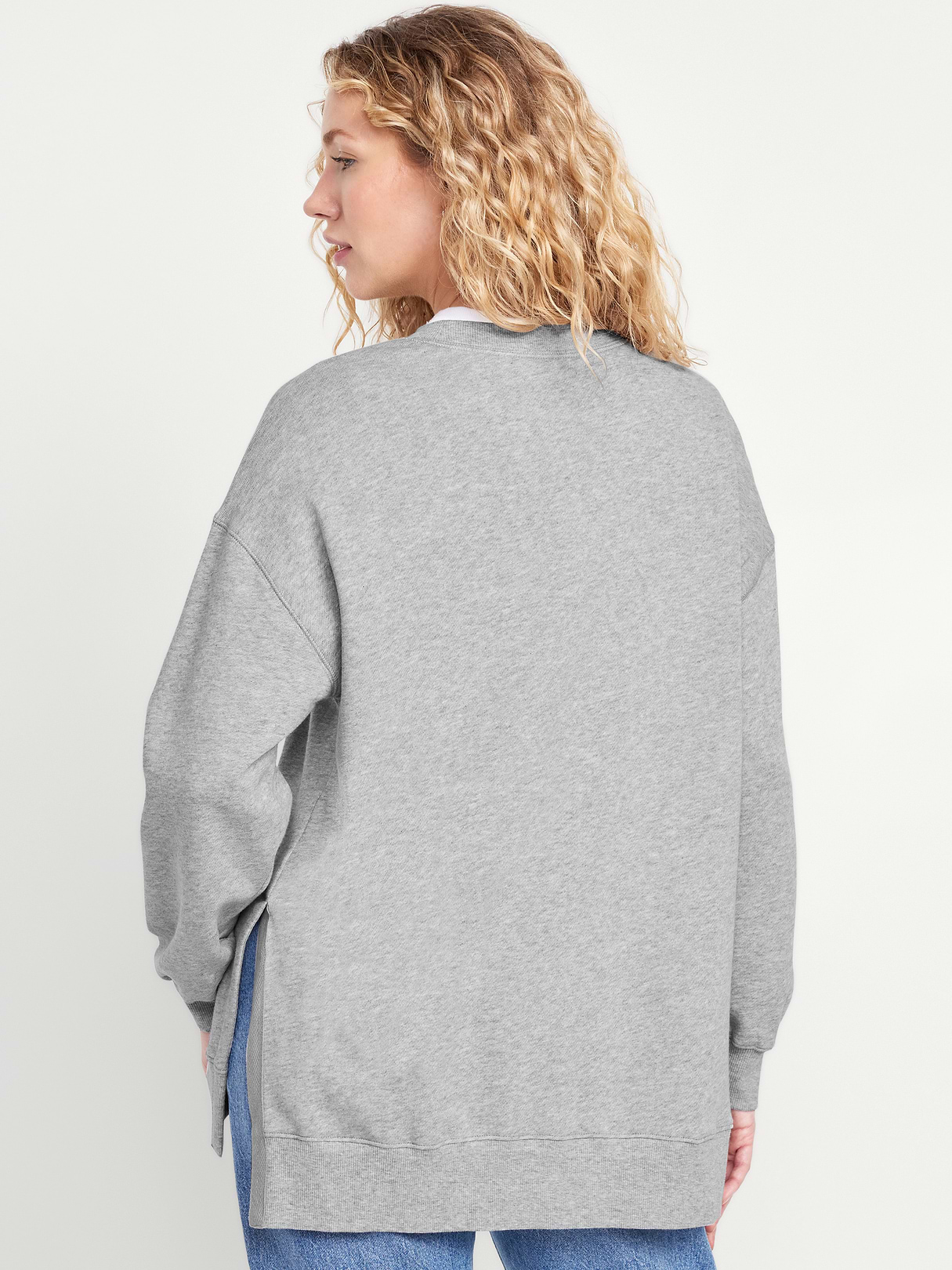 SoComfy Relaxed Tunic Sweatshirt - Medium Heather Gray