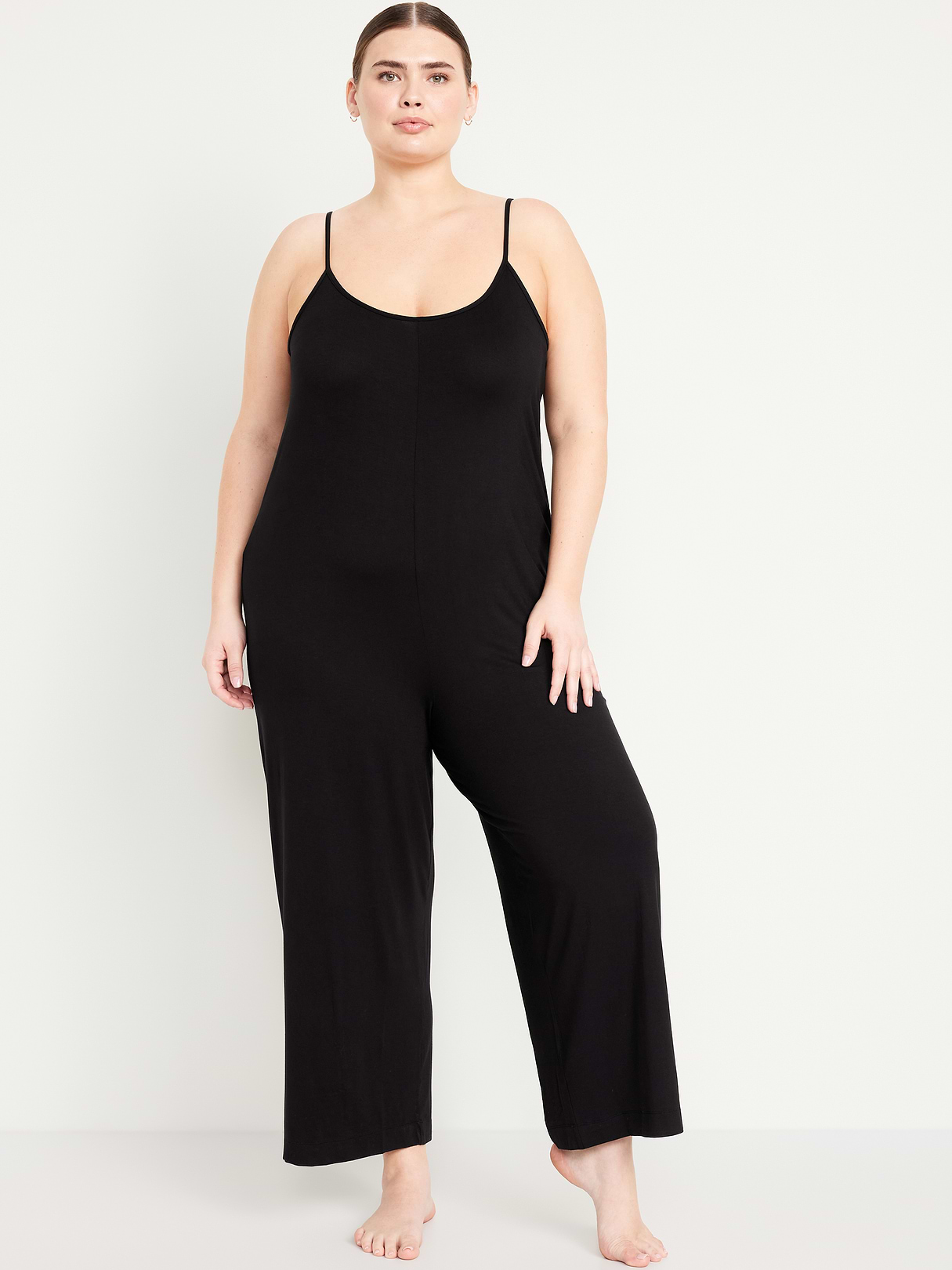 Sunday Sleep Knit Jersey Jumpsuit - Blackjack