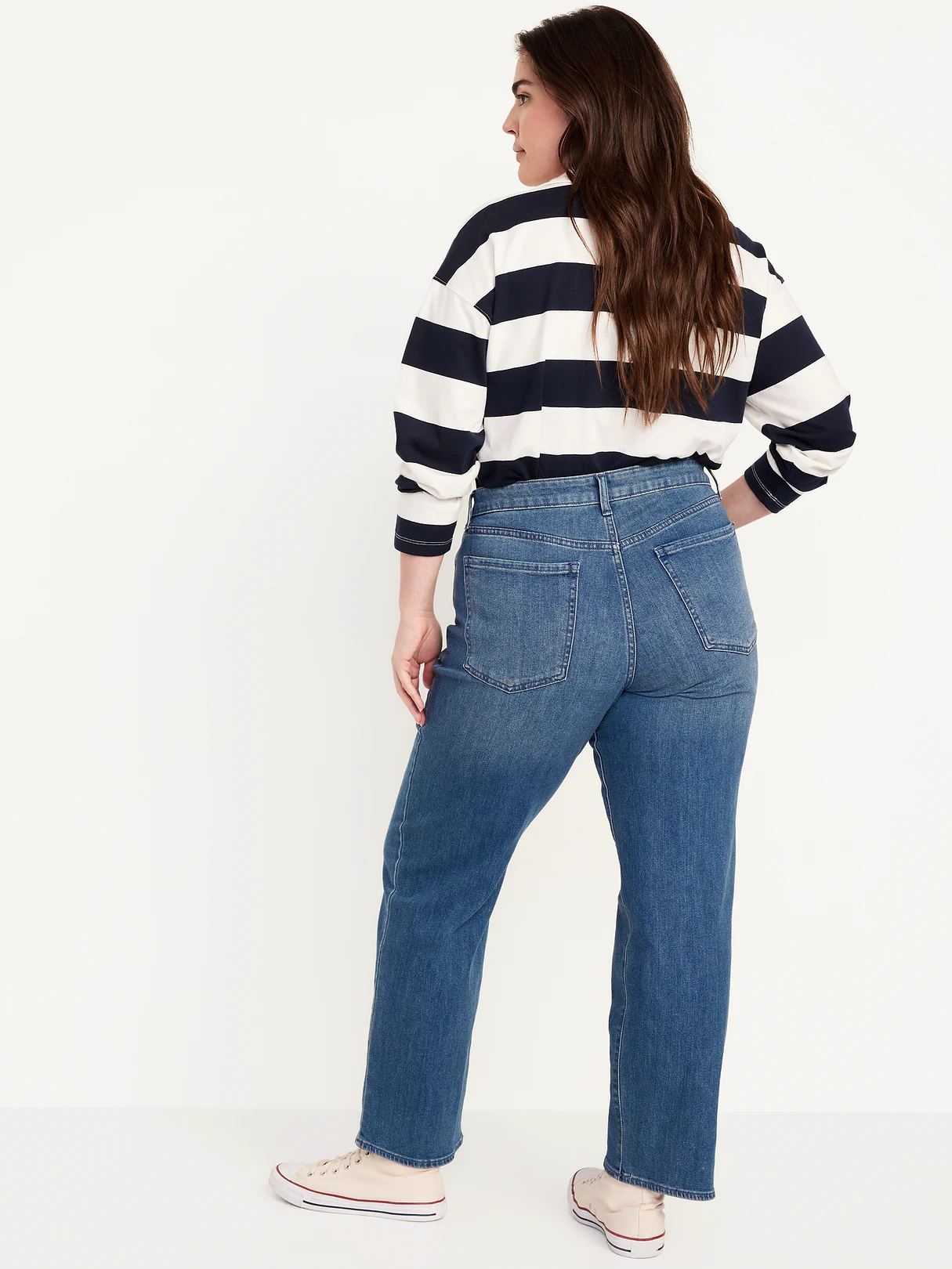 High-Waisted Wow Loose Jeans - Medium Wash