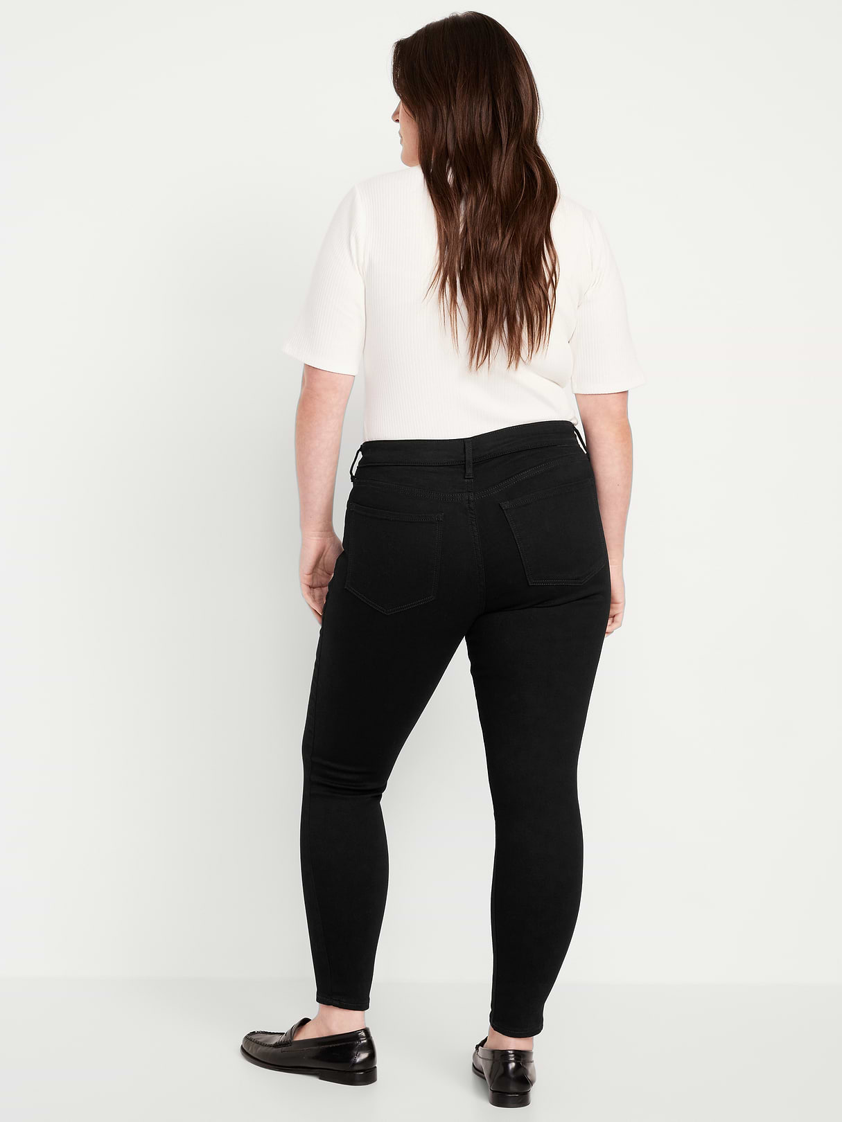 Mid-Rise Rockstar Super-Skinny Jeans - Black Wash