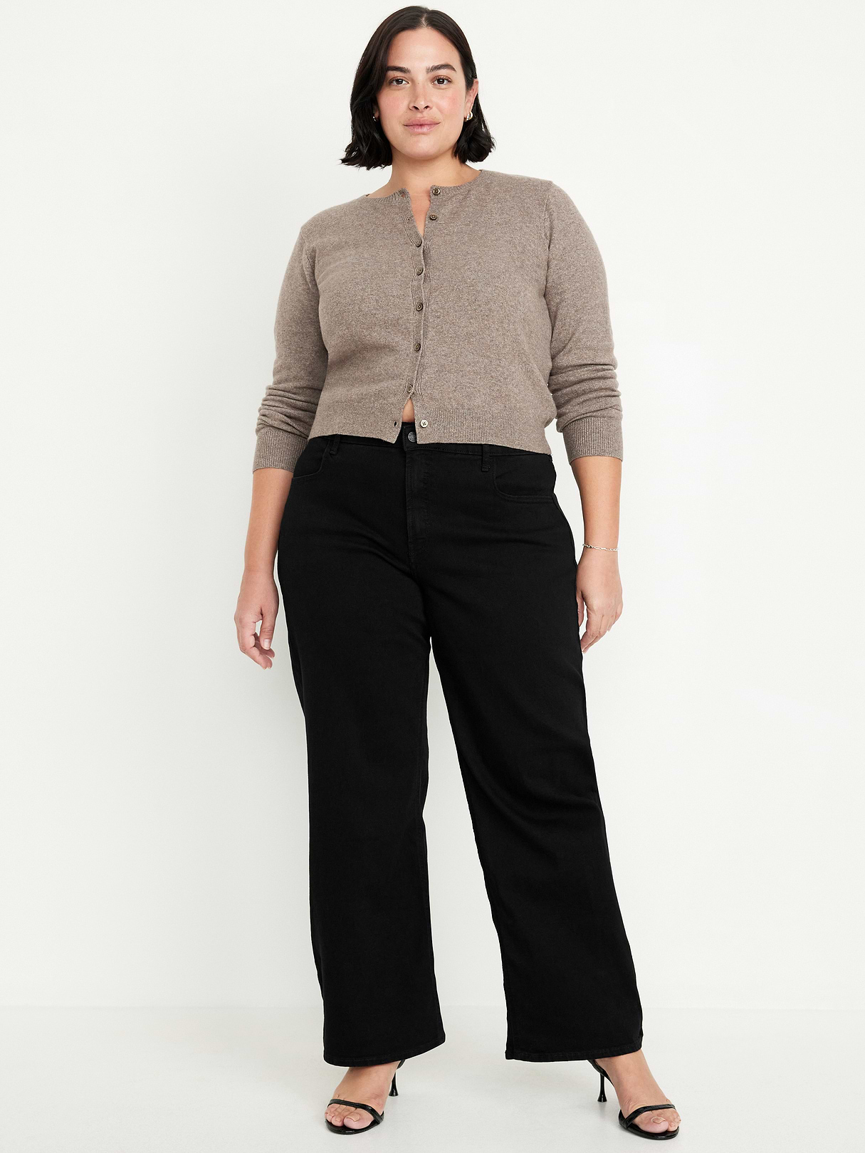 High-Waisted Wow Wide-Leg Jeans - Black Jack