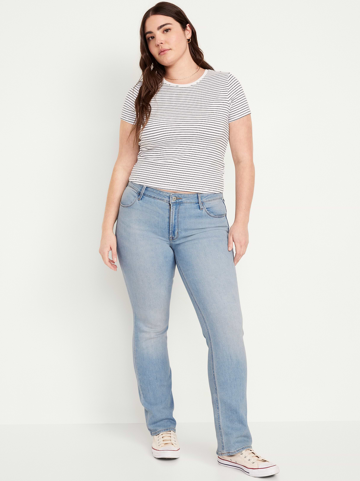 Mid-Rise Wow Boot-Cut Jeans - Light Wash
