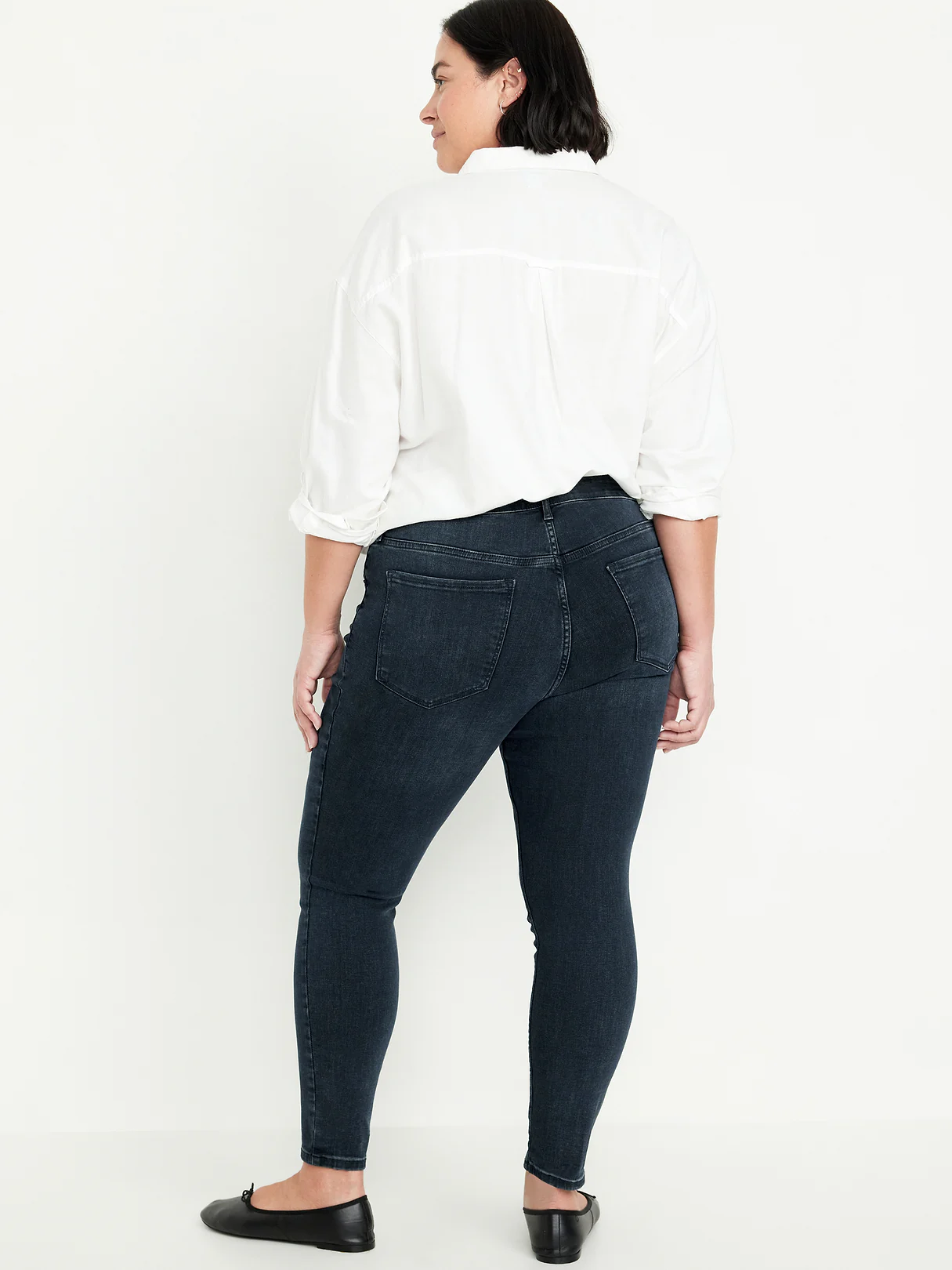 High-Waisted Rockstar Super-Skinny Jeans - Dark Rinse