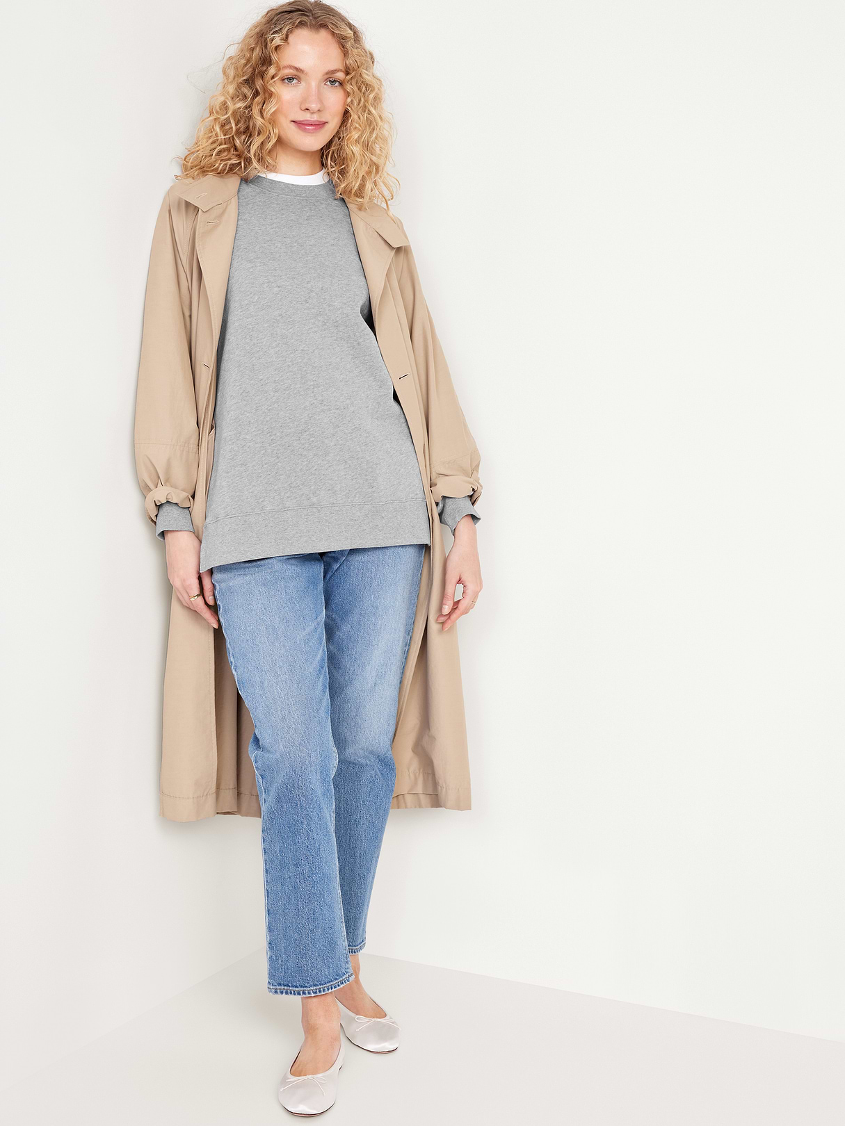 SoComfy Relaxed Tunic Sweatshirt - Medium Heather Gray