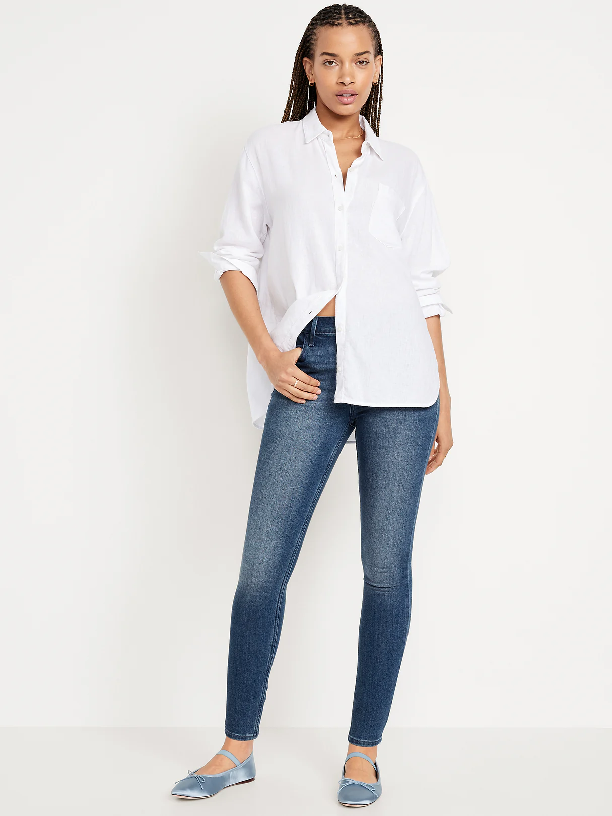 High-Waisted Wow Super-Skinny Jeans - Dark Wash