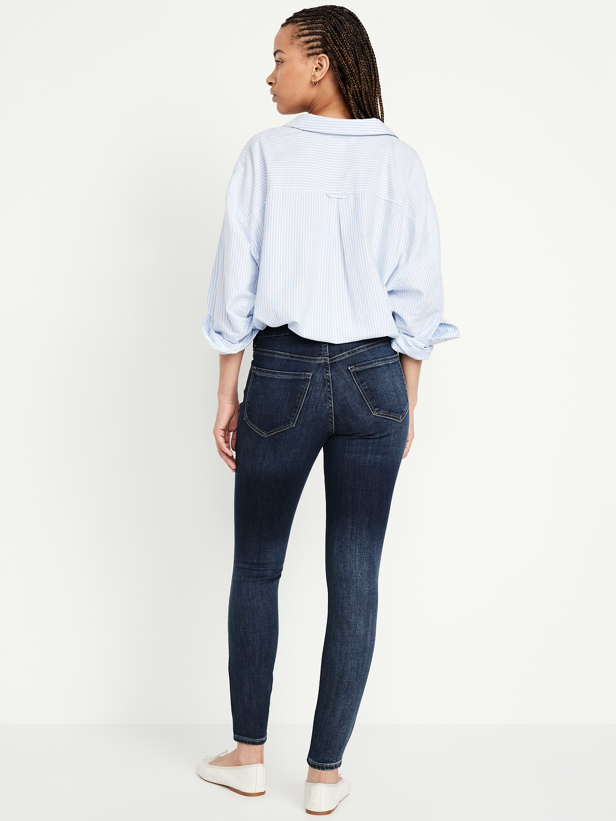 High-Waisted Rockstar Super-Skinny Jeans - Dark Wash