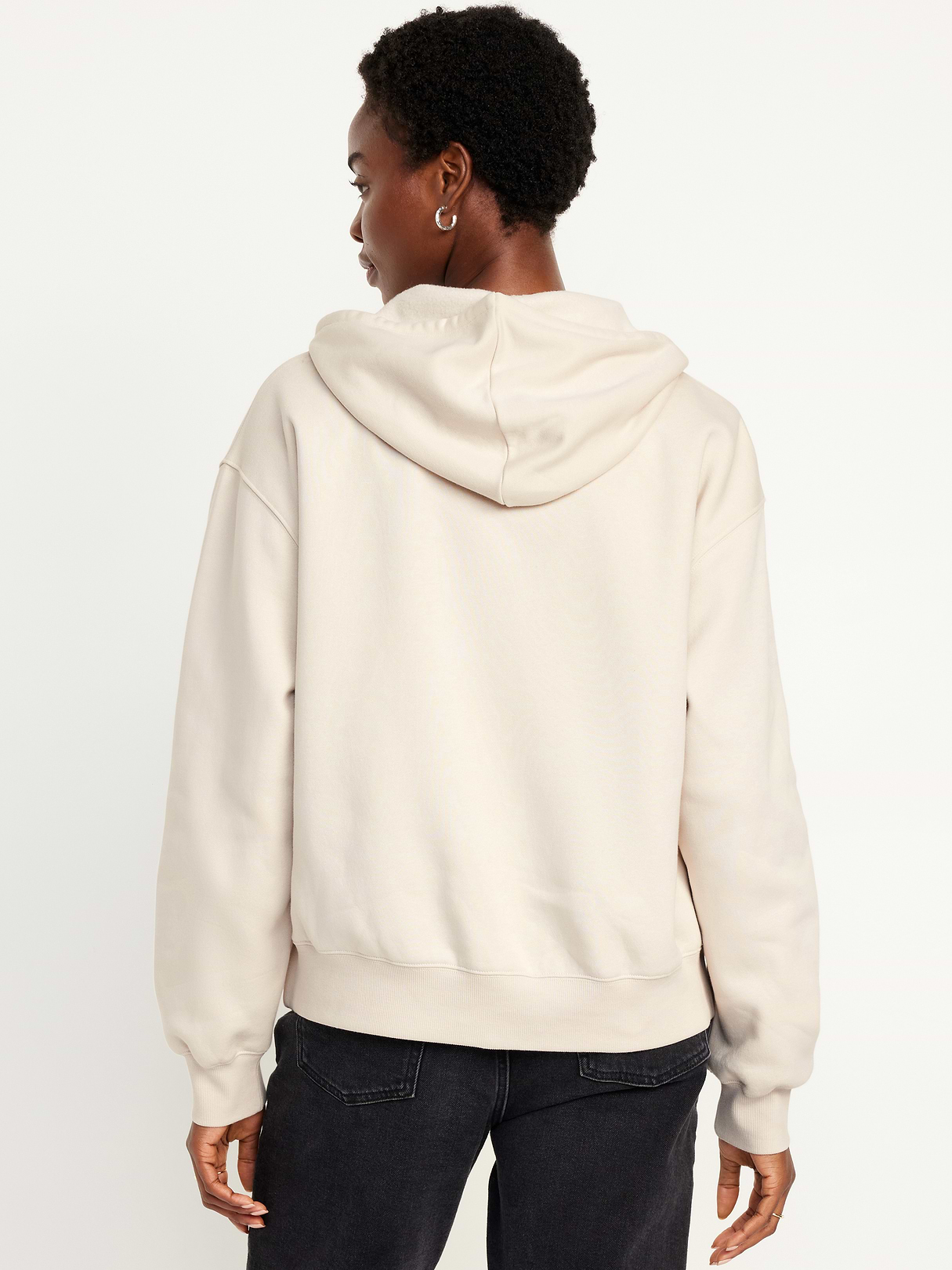 Logo Zip Hoodie Sweatshirt - Wish Bone