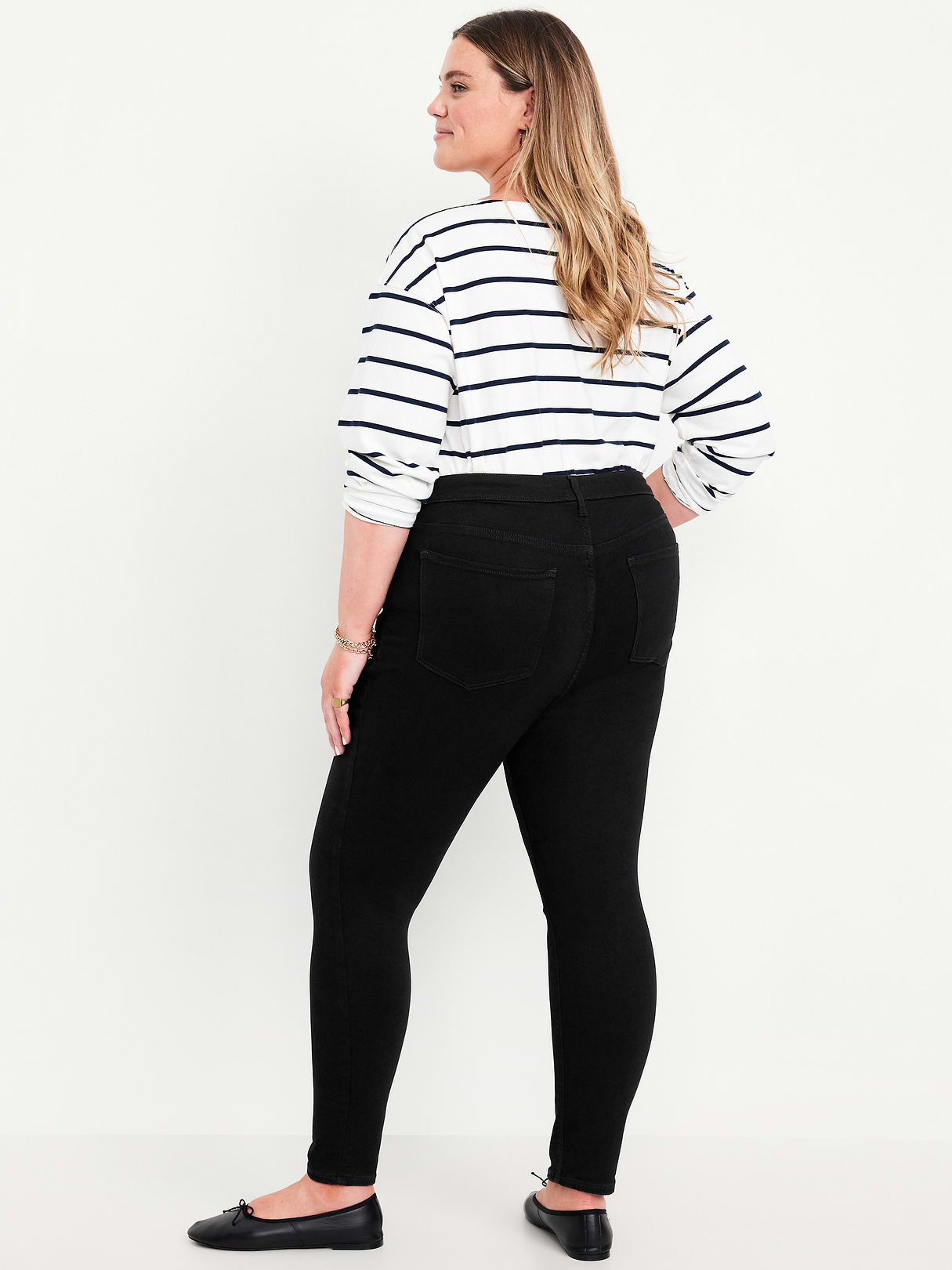 High-Waisted Rockstar Super-Skinny Jeans - Black Wash