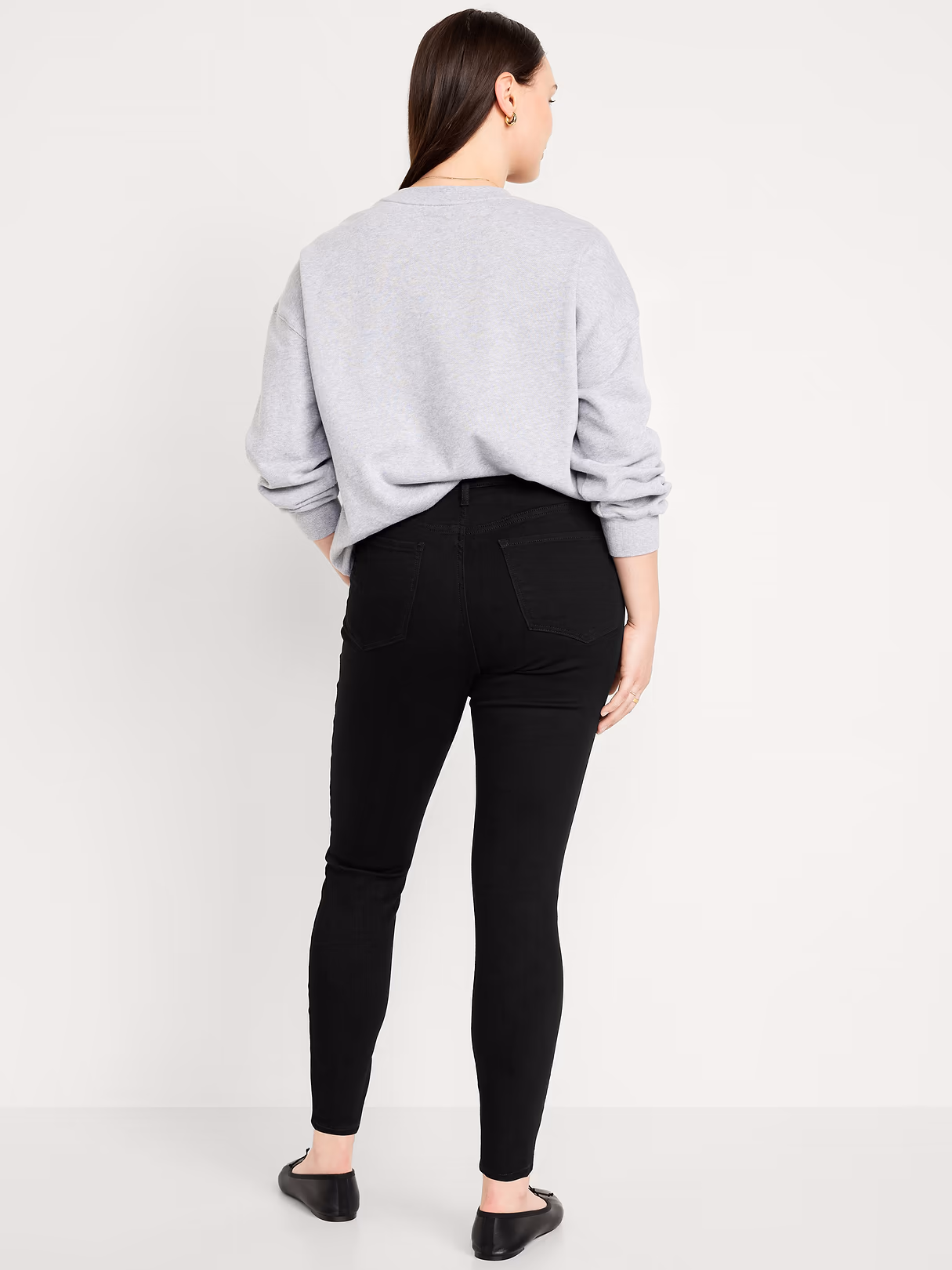 High-Waisted Rockstar Super-Skinny Jeans - Black Wash