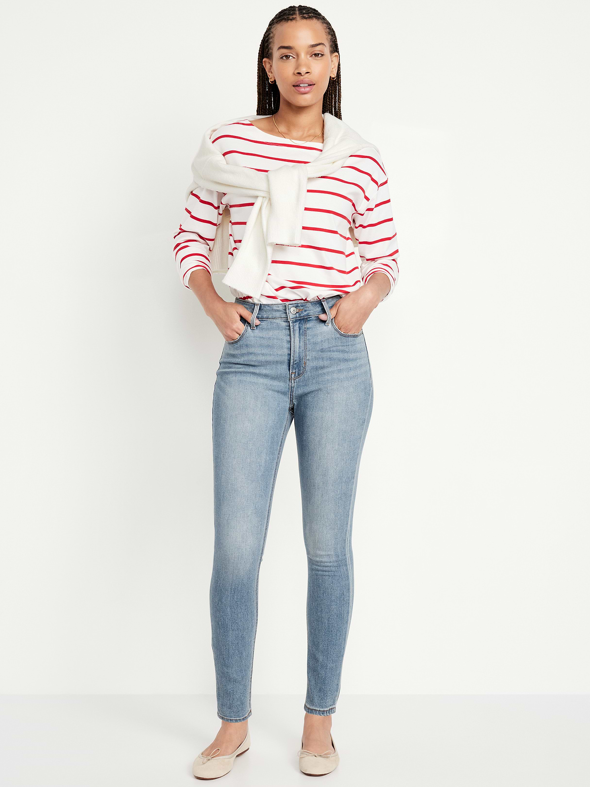 High-Waisted Wow Super-Skinny Jeans - Light Wash