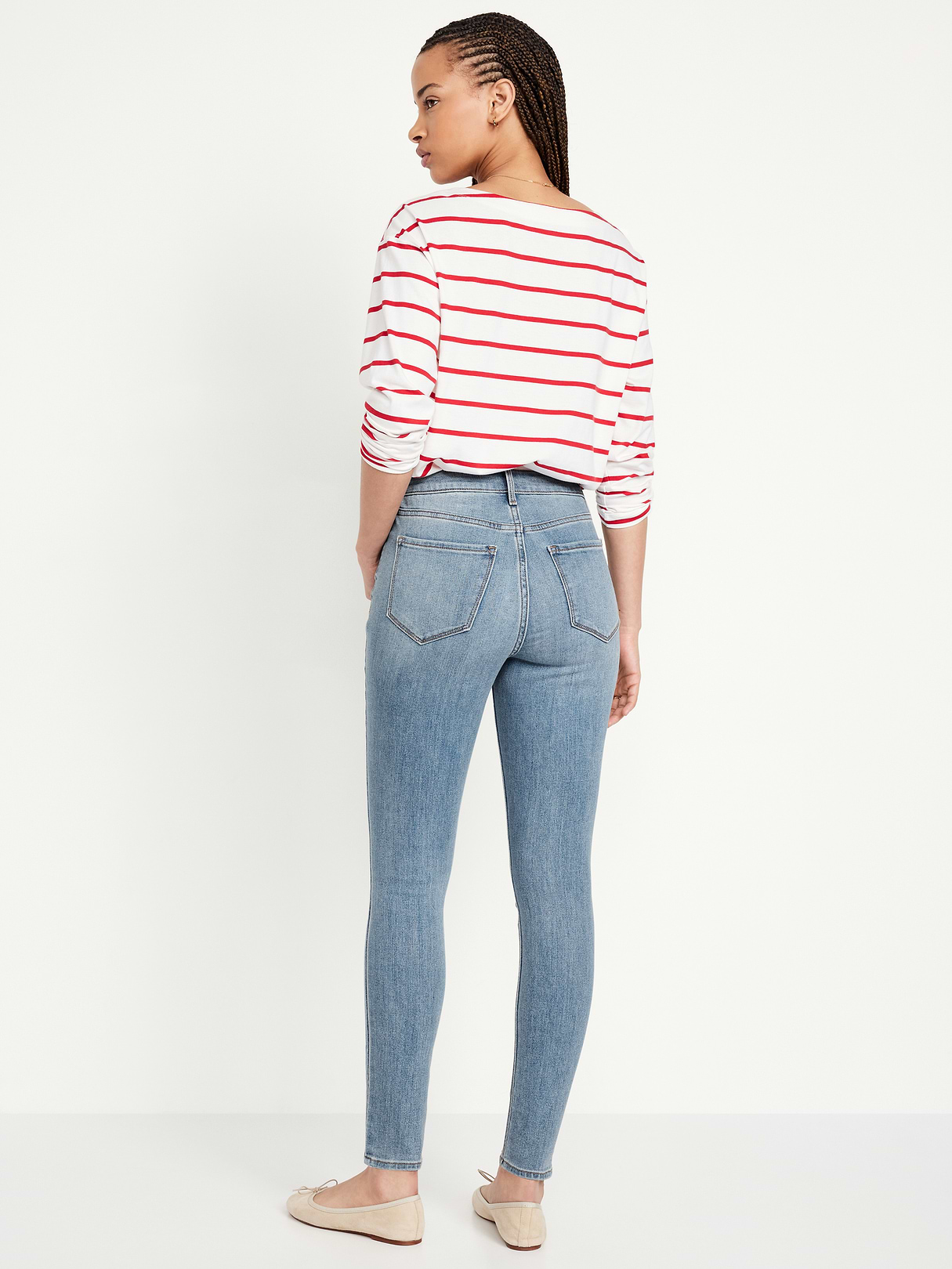 High-Waisted Wow Super-Skinny Jeans - Light Wash