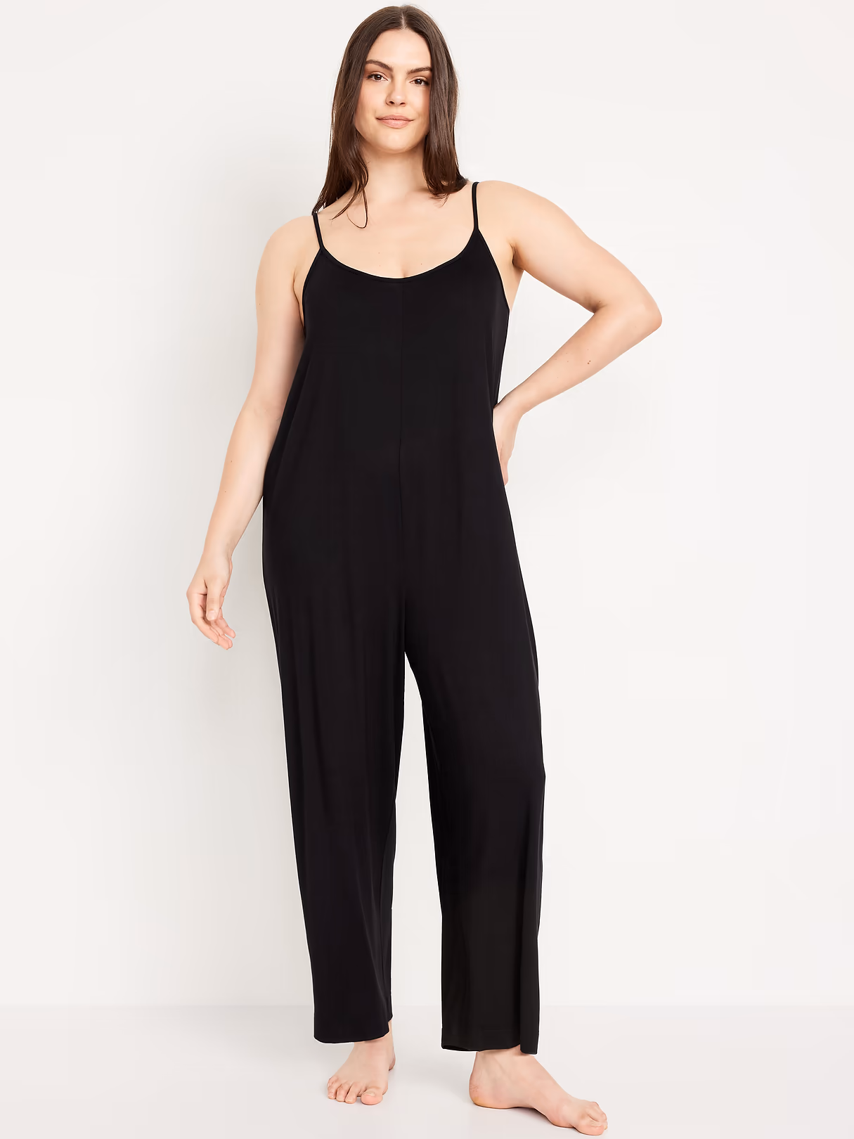 Sunday Sleep Knit Jersey Jumpsuit - Blackjack