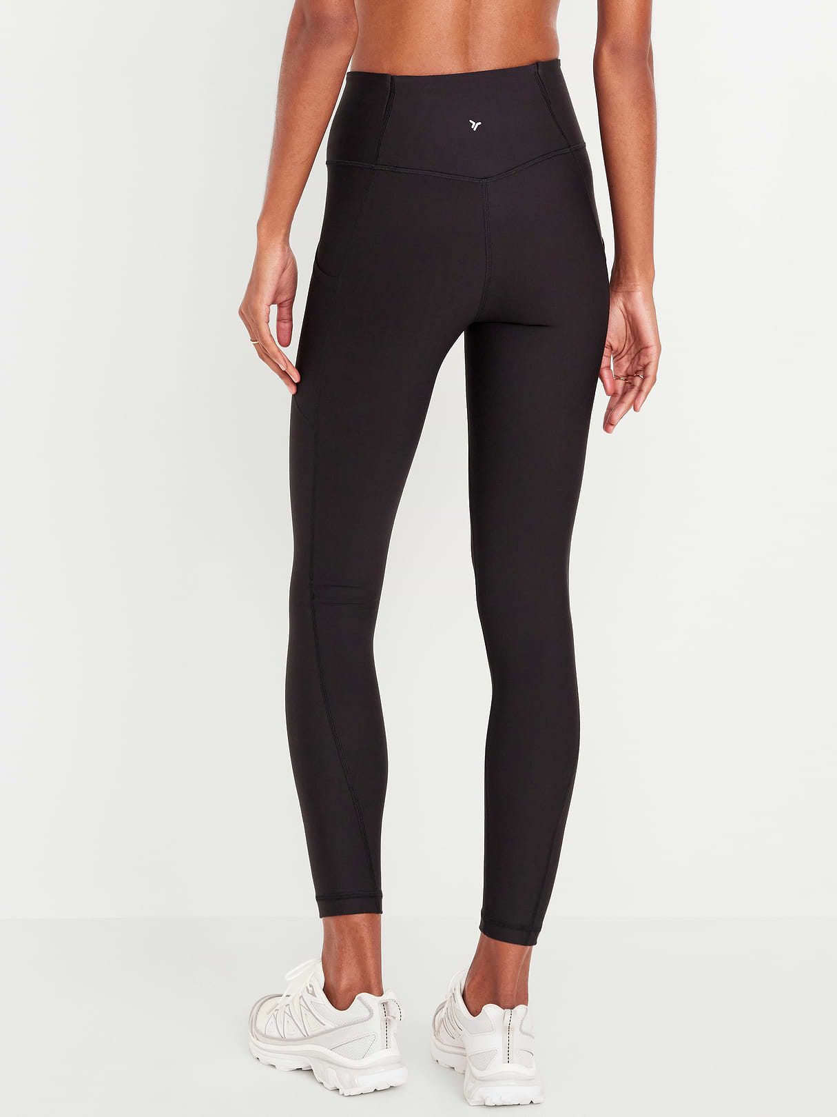High-Waisted PowerSoft 7/8 Pocket Leggings - Black Jack (751143042)