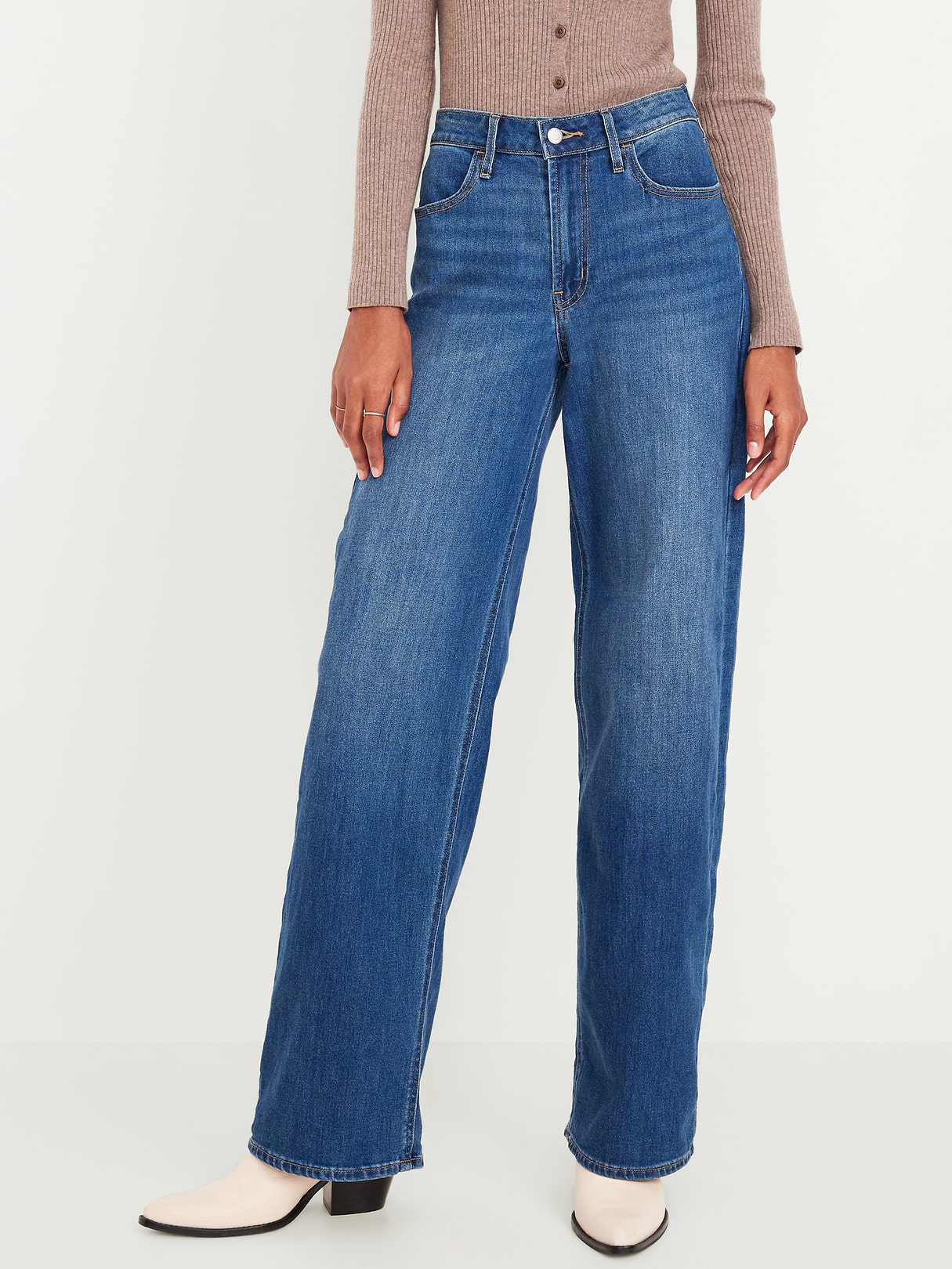 High-Waisted Wow Wide-Leg Jeans - Medium Wash