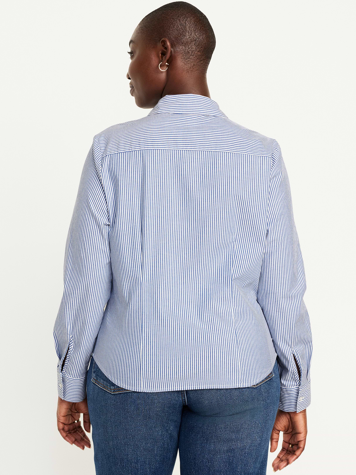 Slim Button-Down Shirt - Blue Stripe