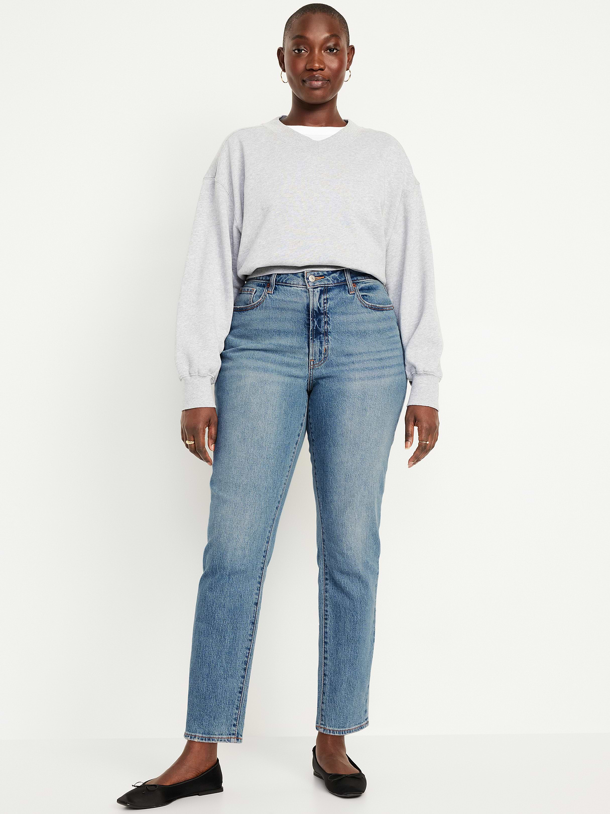 Curvy High-Waisted OG Straight Ankle Jeans - Faded Light Wash