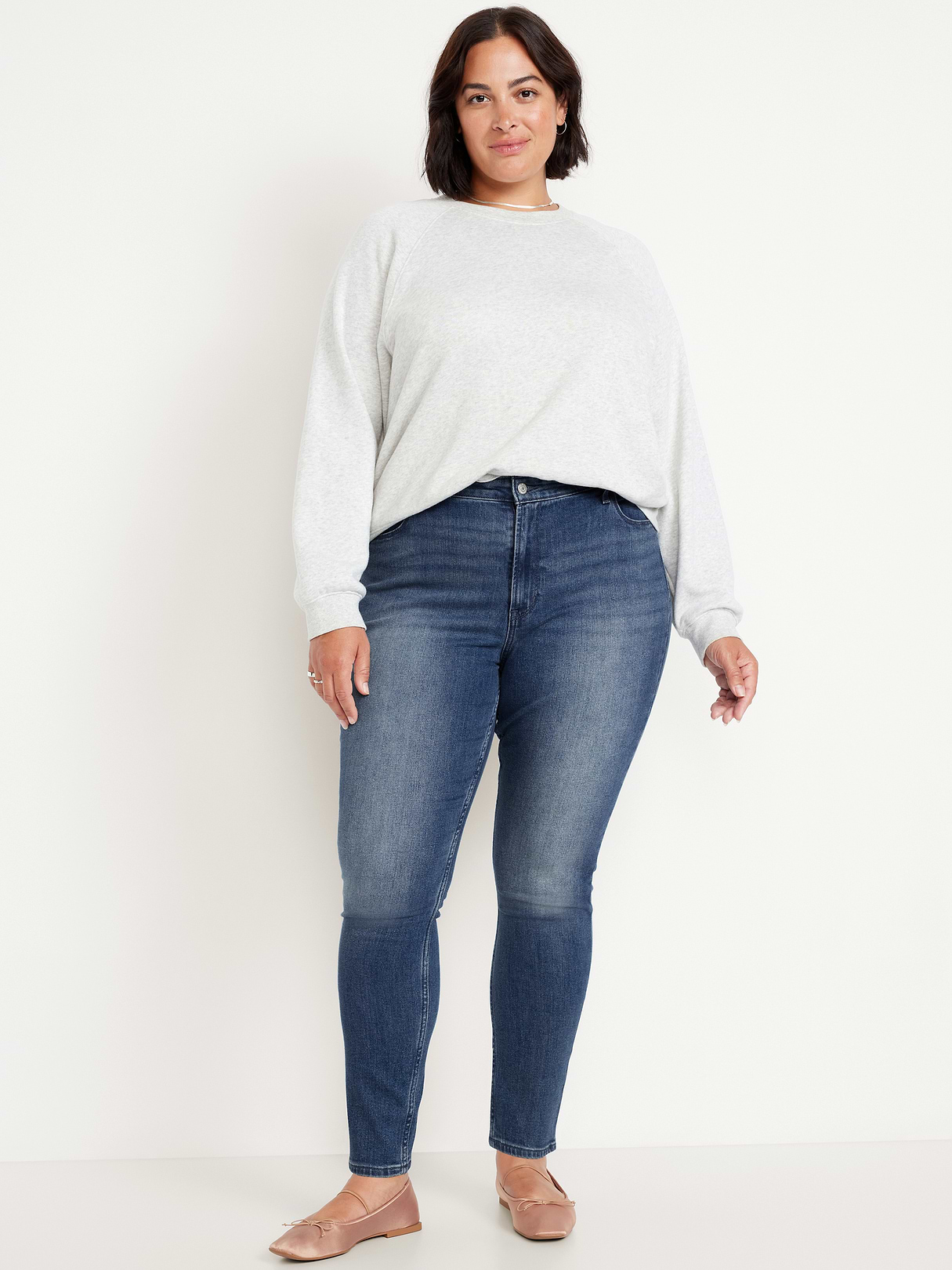 High-Waisted Wow Super-Skinny Jeans - Dark Wash