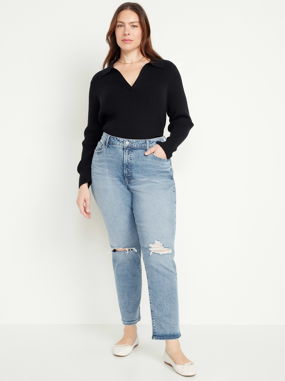 Curvy High-Waisted OG Straight Ankle Jeans - Cerys