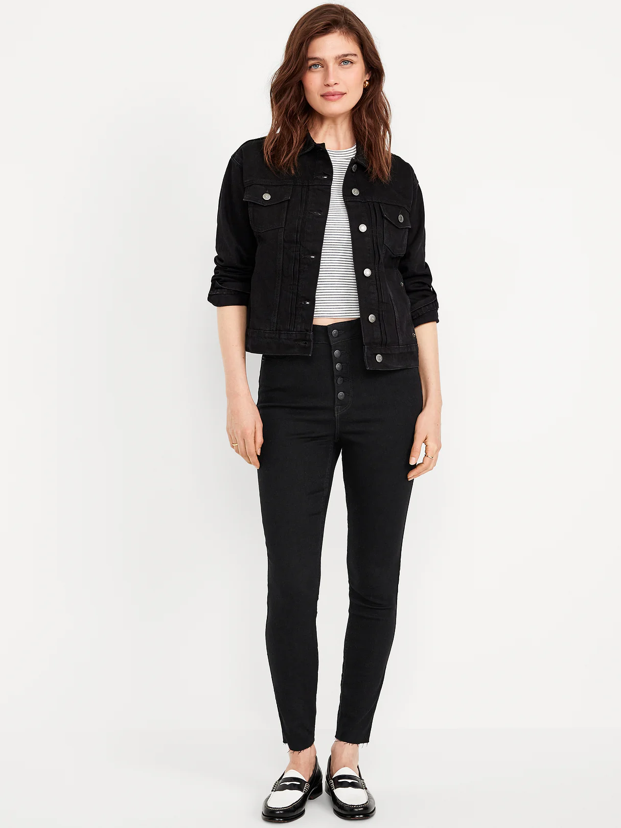 Extra High-Waisted Rockstar 360° Stretch Super-Skinny Jeans - Black Wash