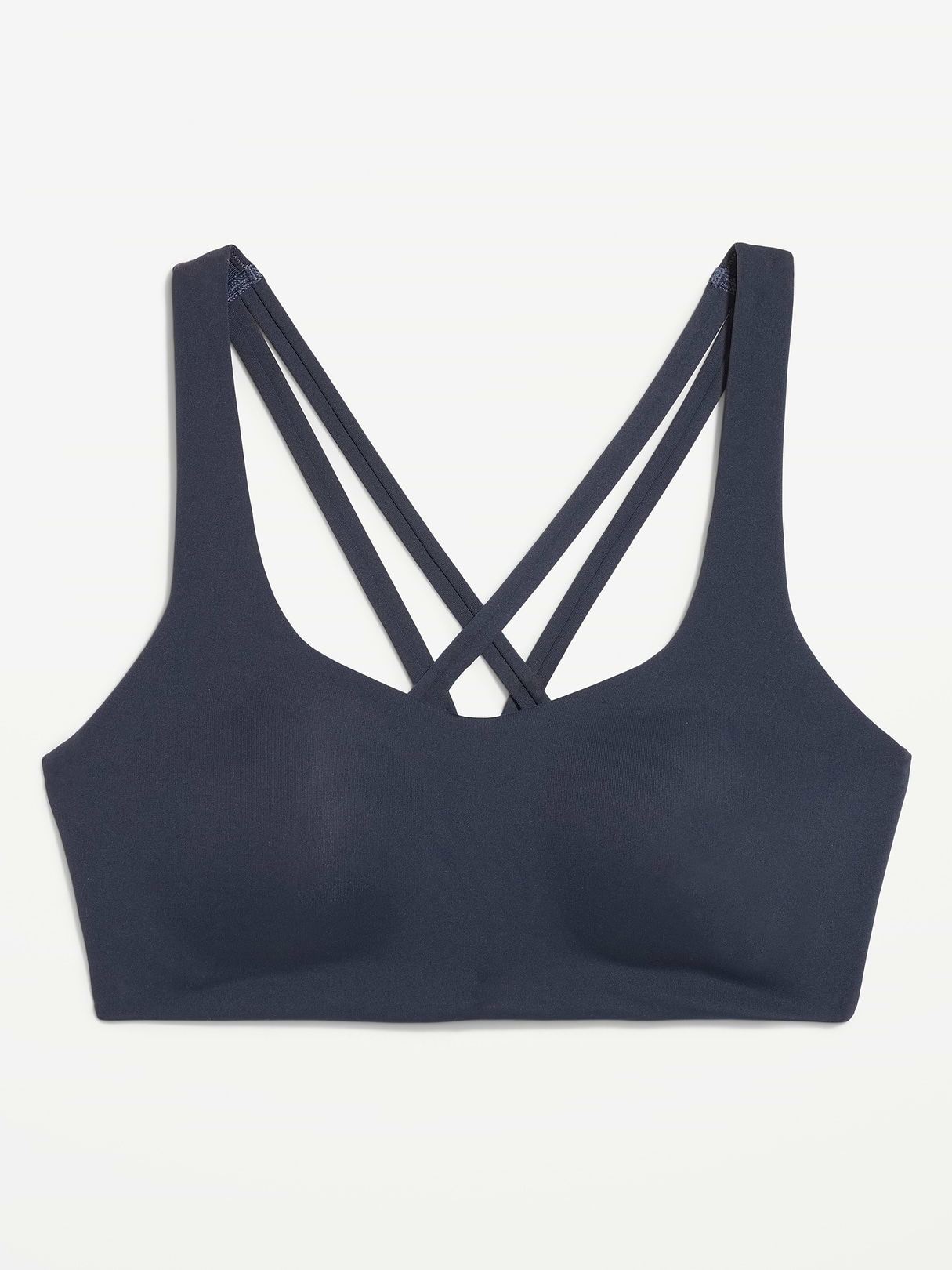 PowerSoft Molded Cup Strappy Sports Bra - Dusk Navy