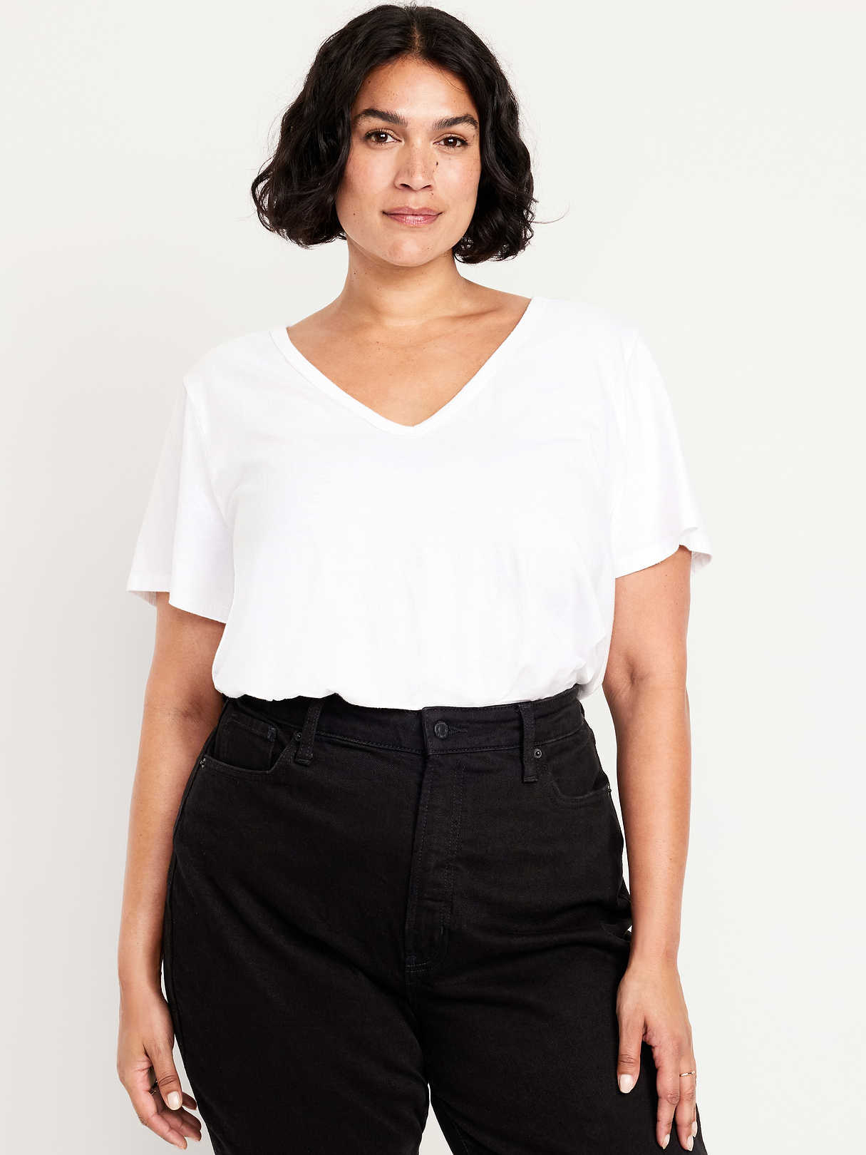 EveryWear V-Neck T-Shirt - Calla Lily White