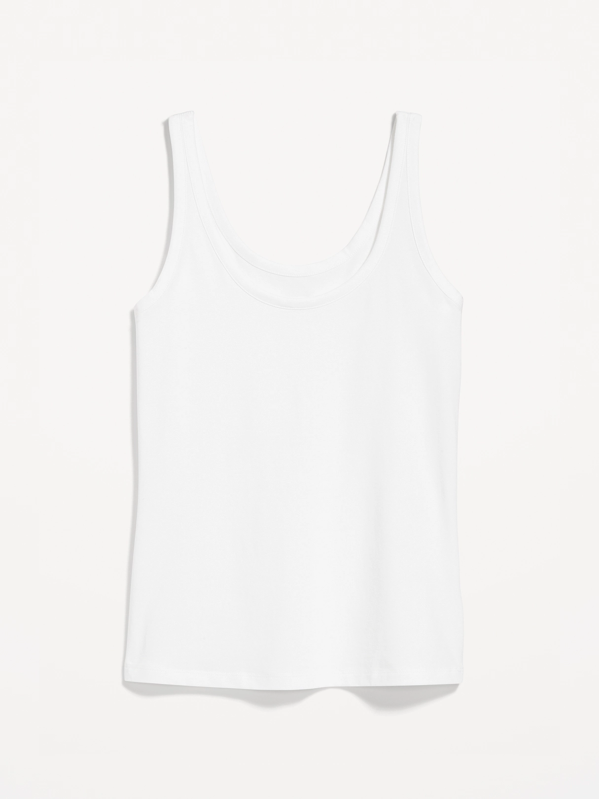 First-Layer Scoop-Neck Tank Top - Calla Lily White